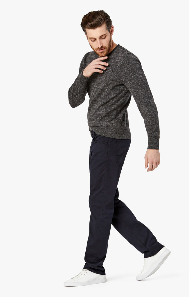 Premium Navy Twill Straight Leg Pants - Ultimate Comfort & Style