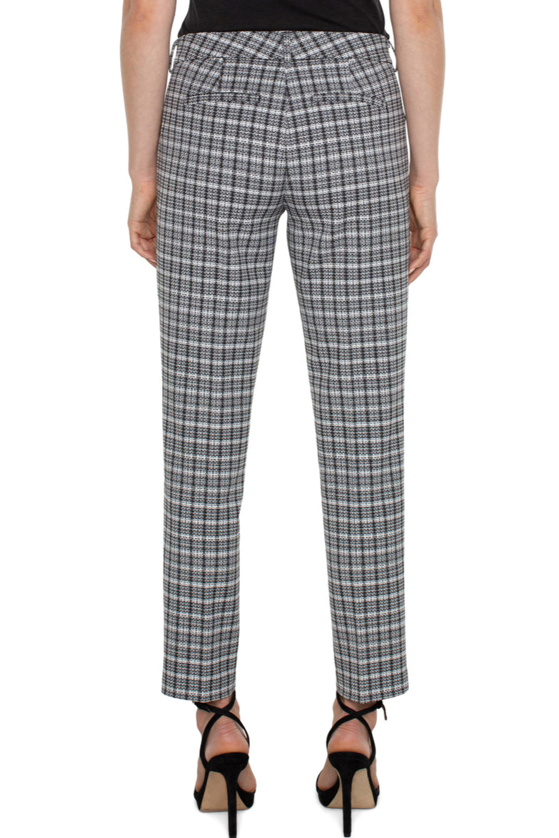 Premium Kelsey Knit Trouser - Black & White Plaid | Ultimate Workwear Essential