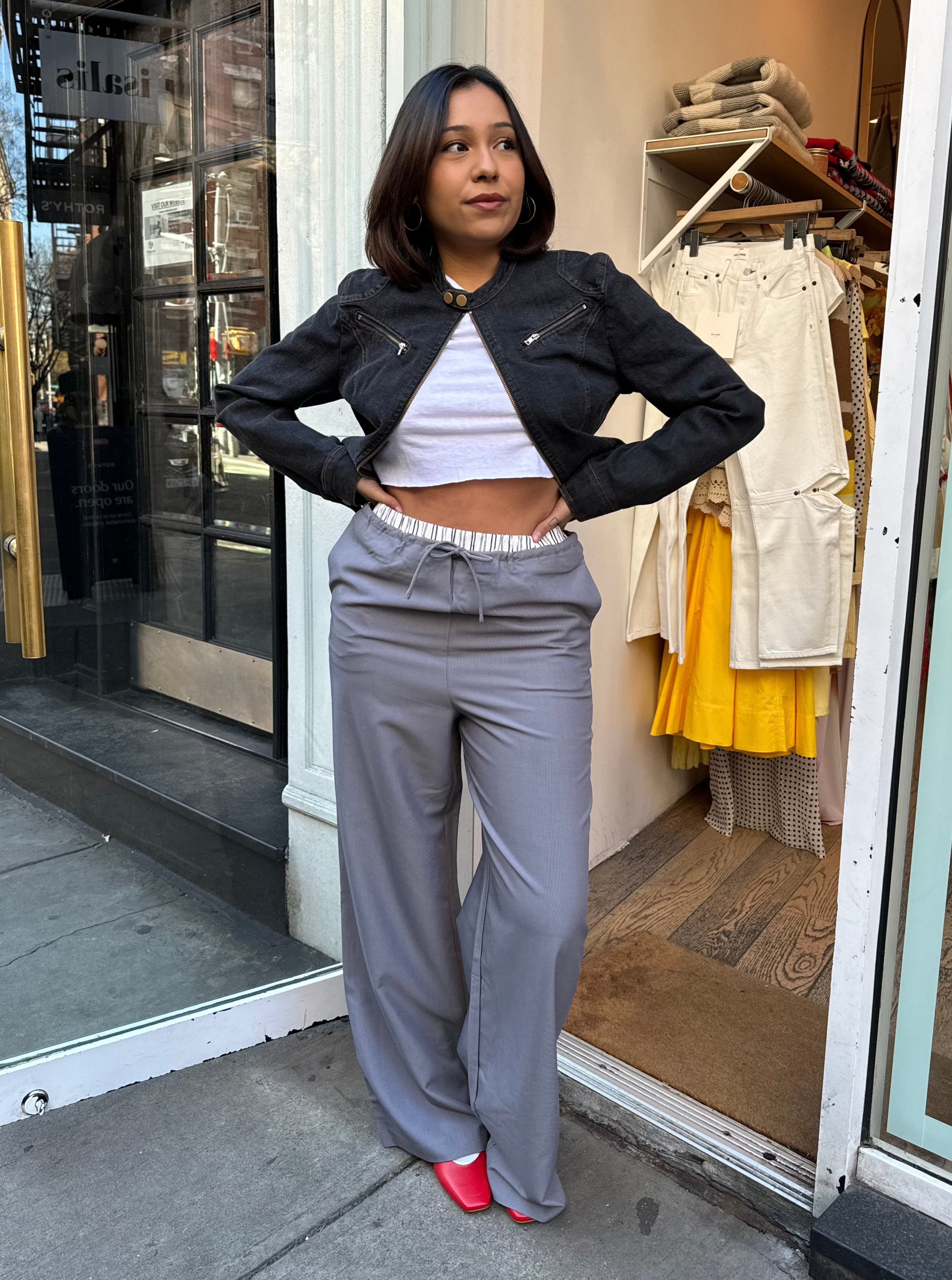 Premium Calvin Double Waist Trousers in Sleek Grey - Upgrade Your Style