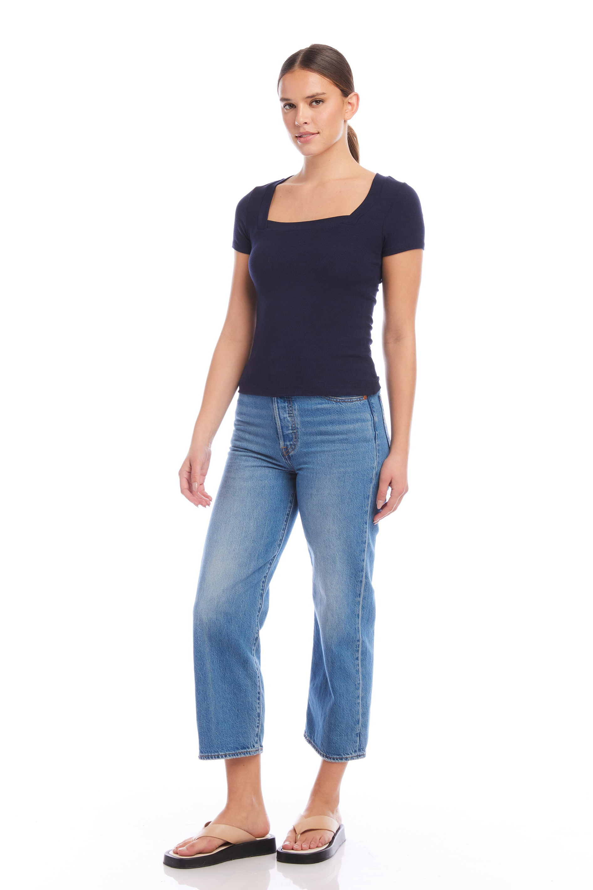 Premium Mindy T-Shirt - Navy | Ultimate Comfort & Style