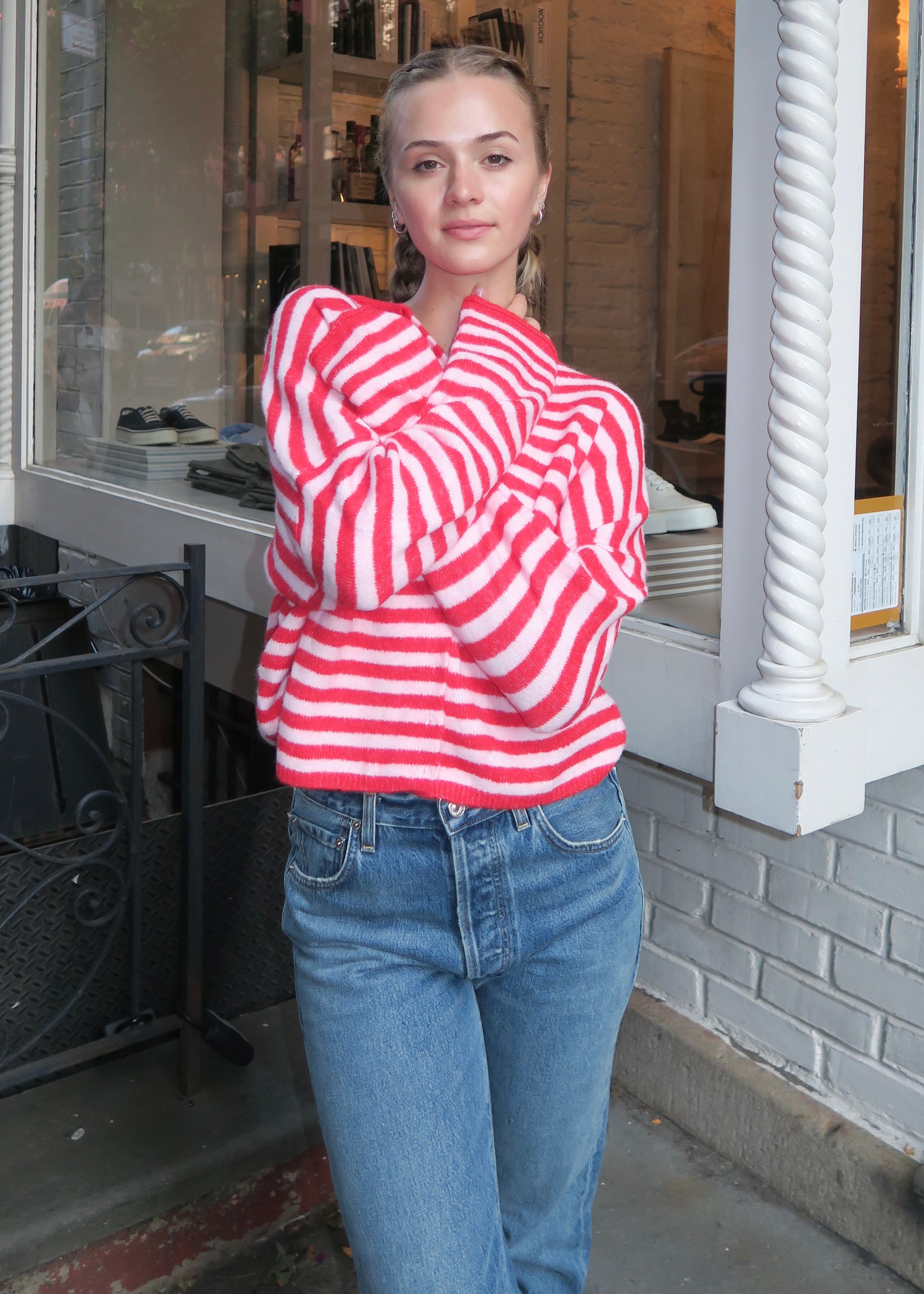 Premium Pisces Candy Cane Button-Down Cardigan - Ultimate Comfort & Style