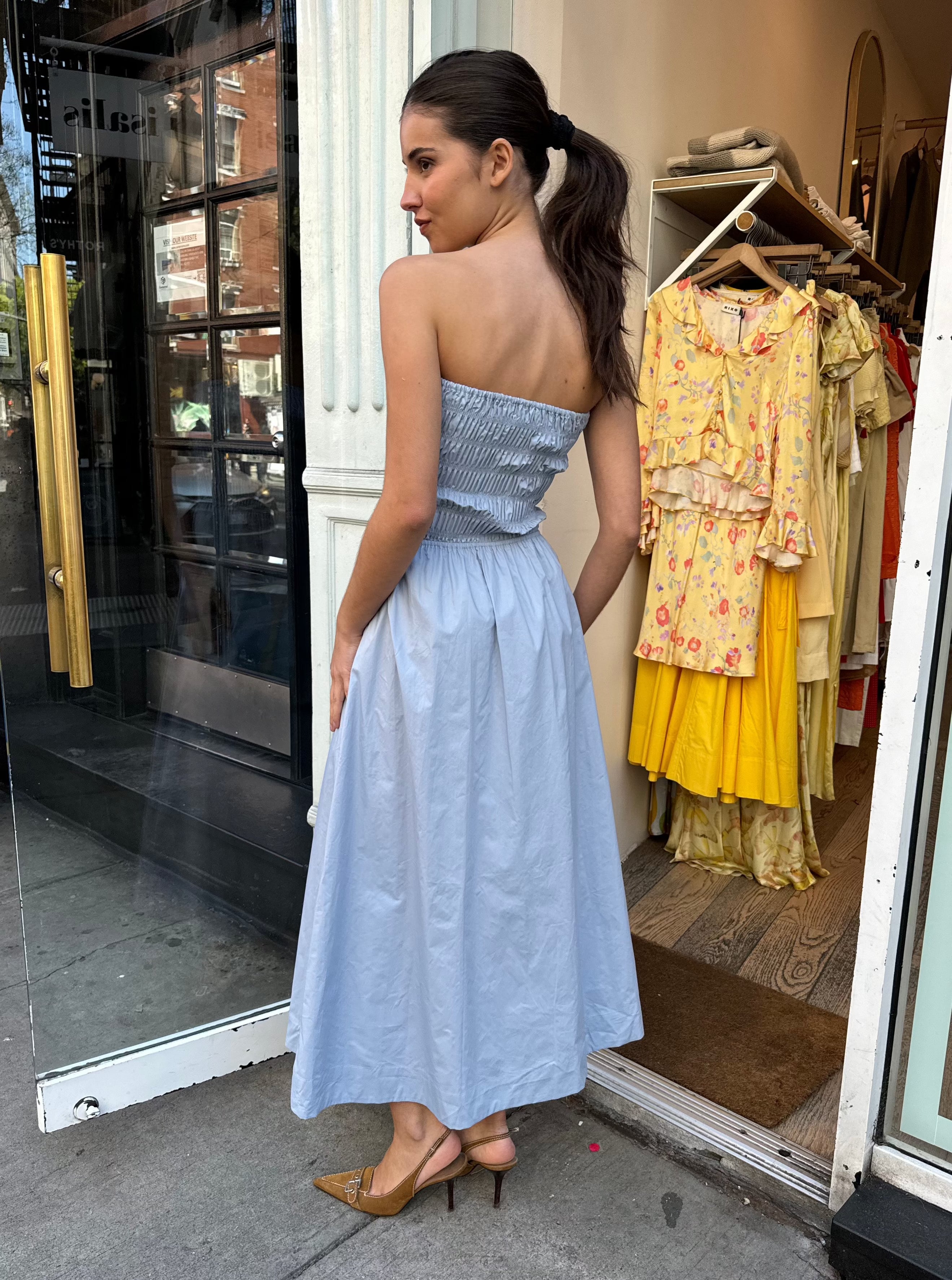 Premium Stone Blue River Dress - Ultimate Comfort & Style