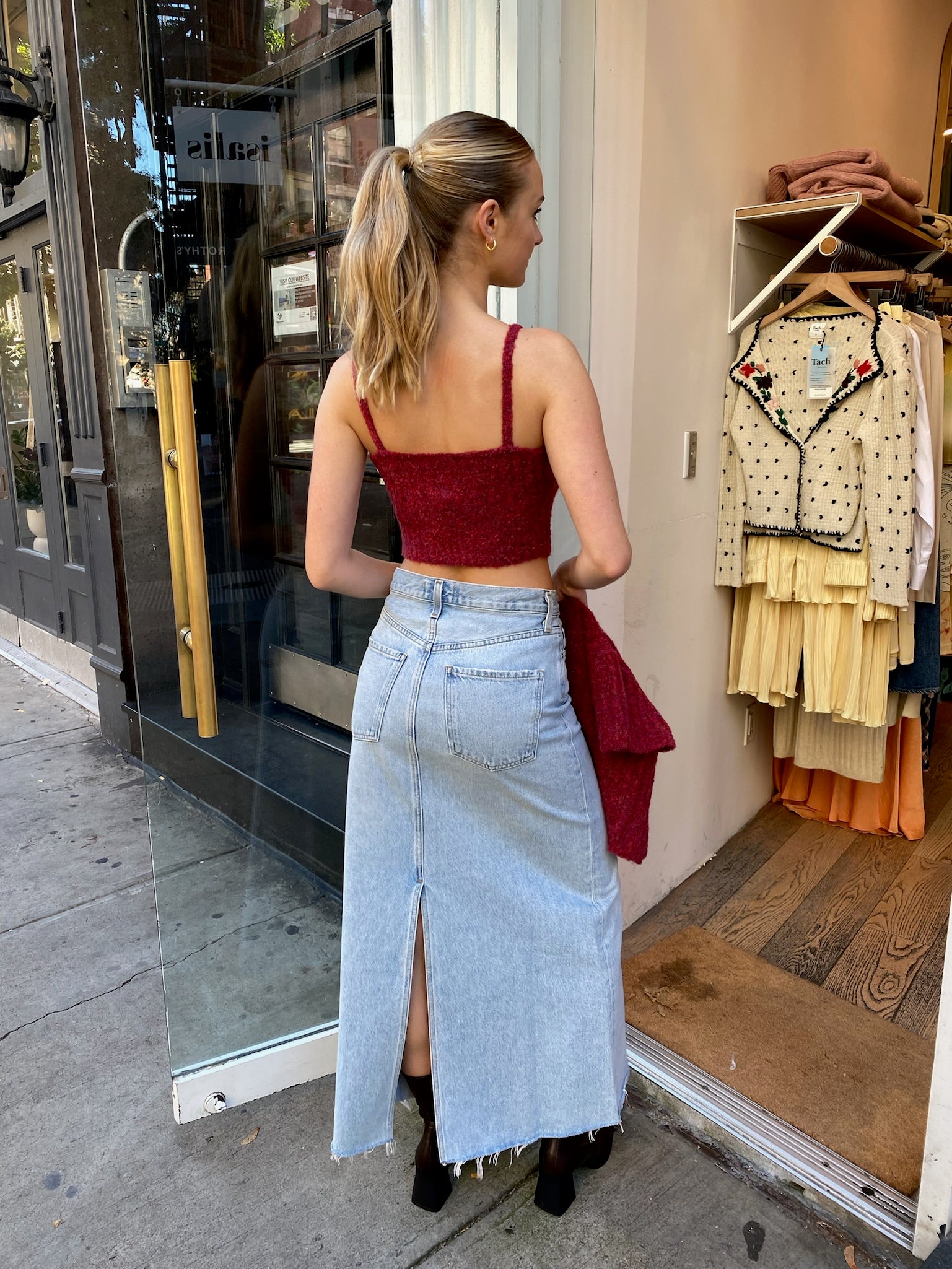 Premium Billie Knit Cami - Cardinal Red