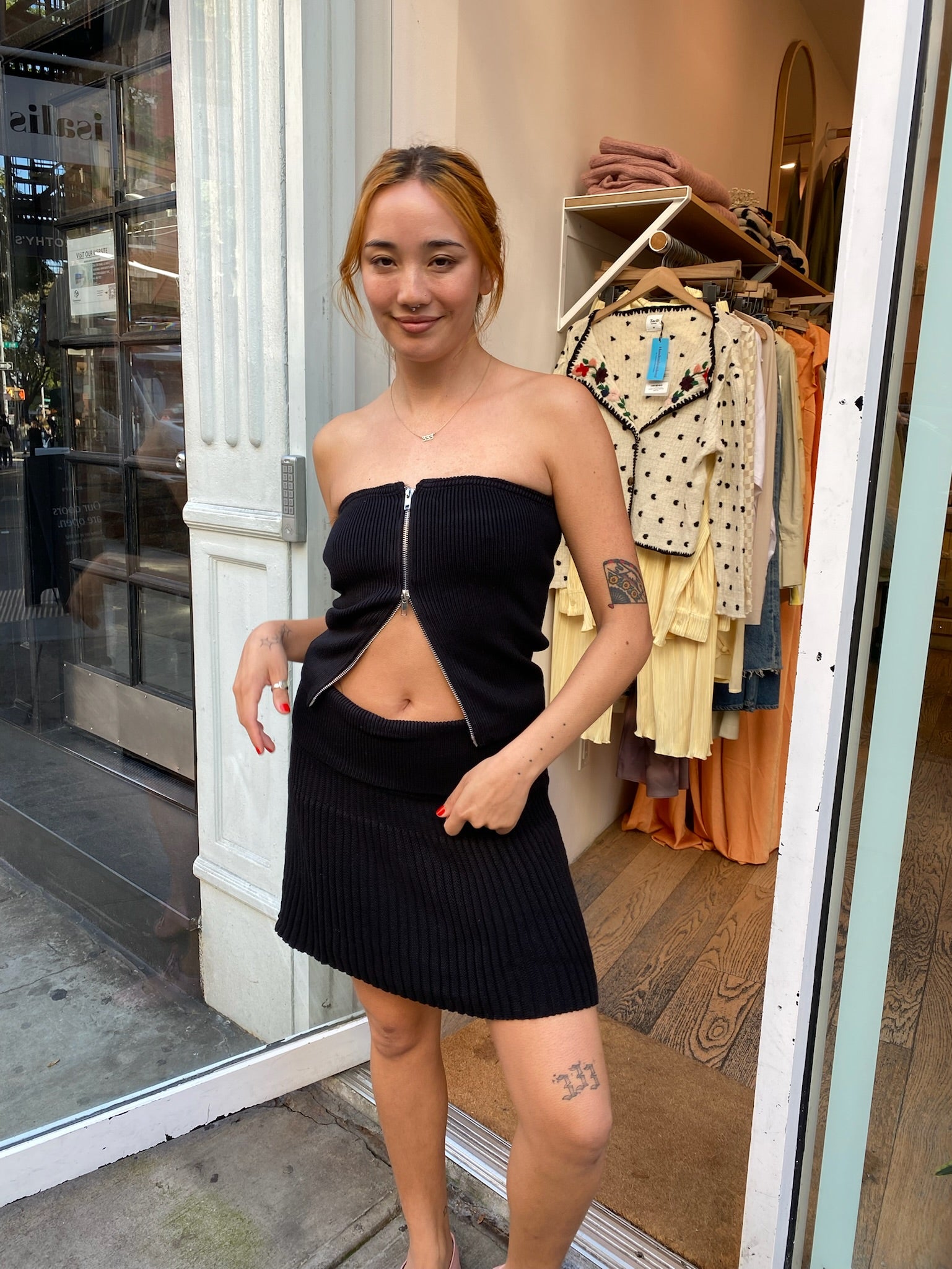Premium Yasmin Knit Skirt - Ultimate Black Style