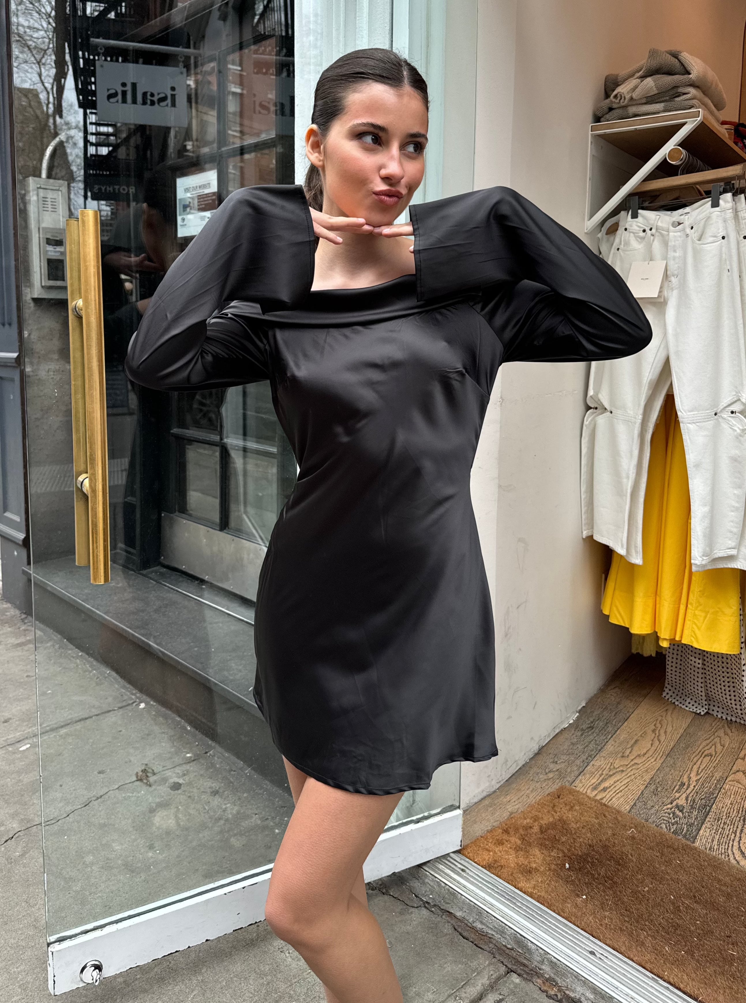 Ultimate Steele Off-Shoulder Mini Dress - Black Elegance