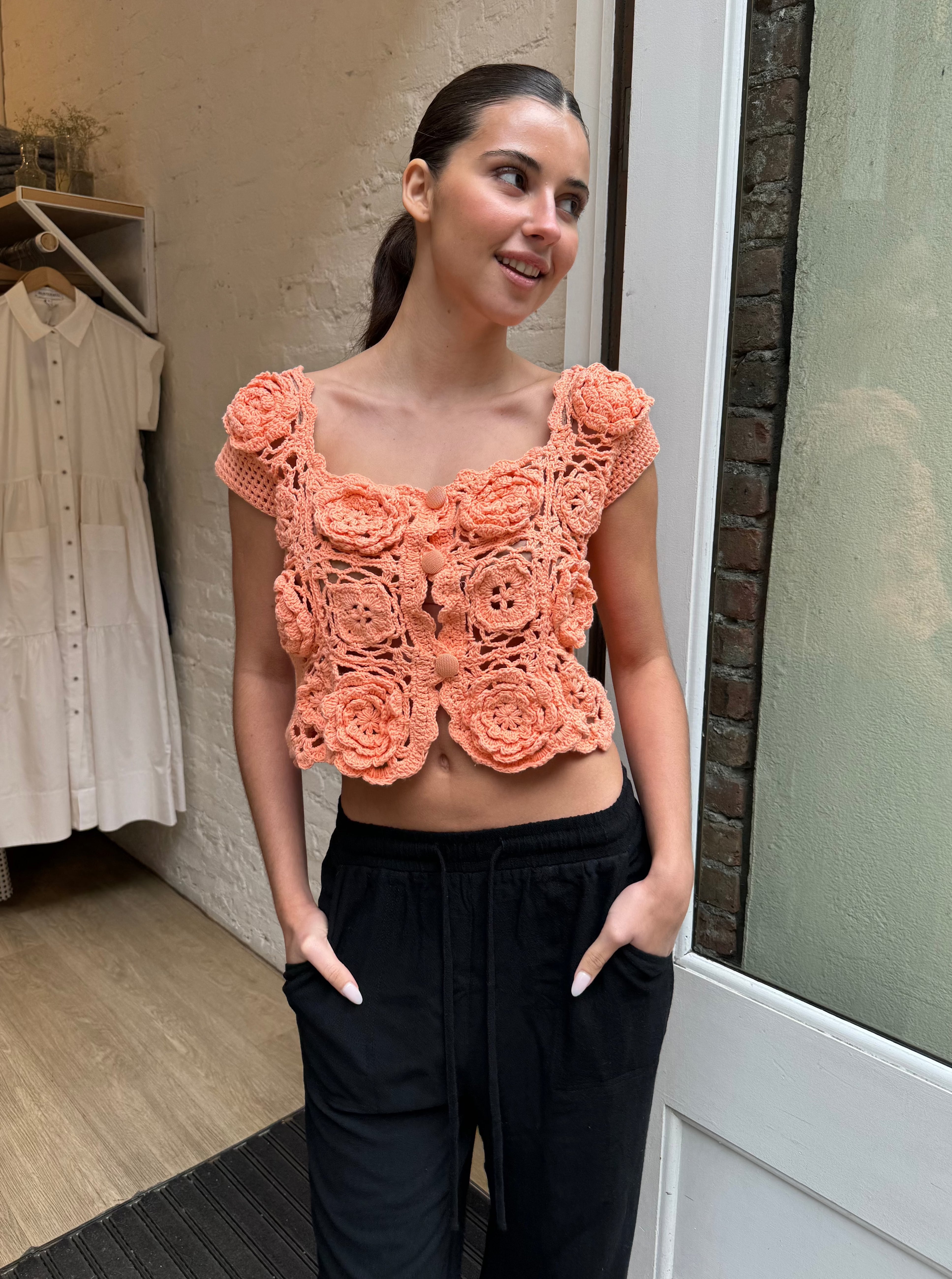 Premium Coral Crochet Top - Ultimate Summer Style