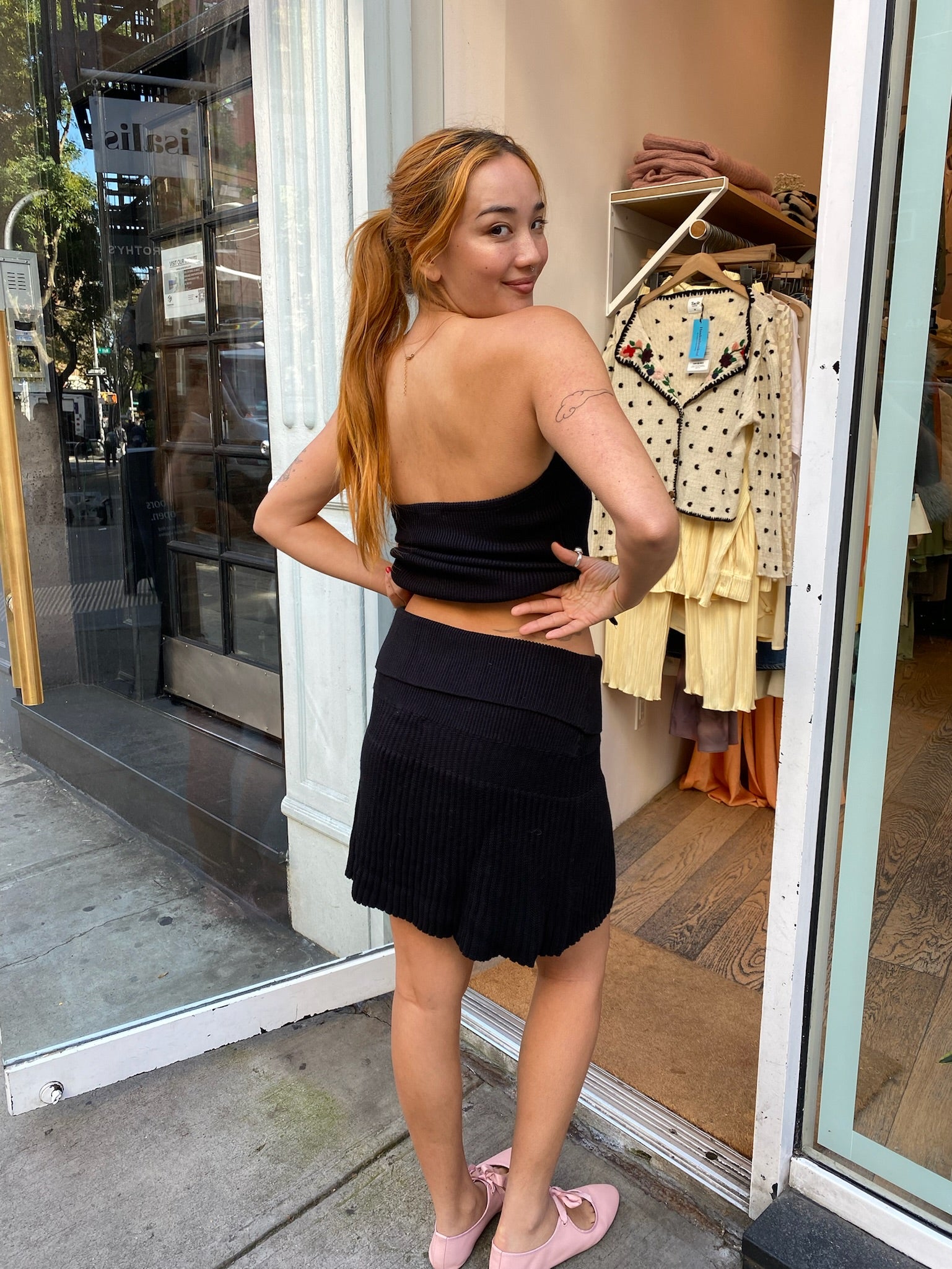 Premium Yasmin Knit Skirt - Ultimate Black Style