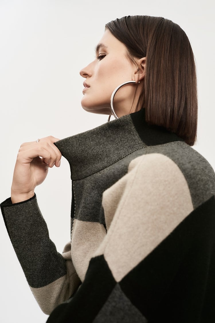 Premium Color-Block Jacquard Knit Pullover - Ultimate Style & Comfort