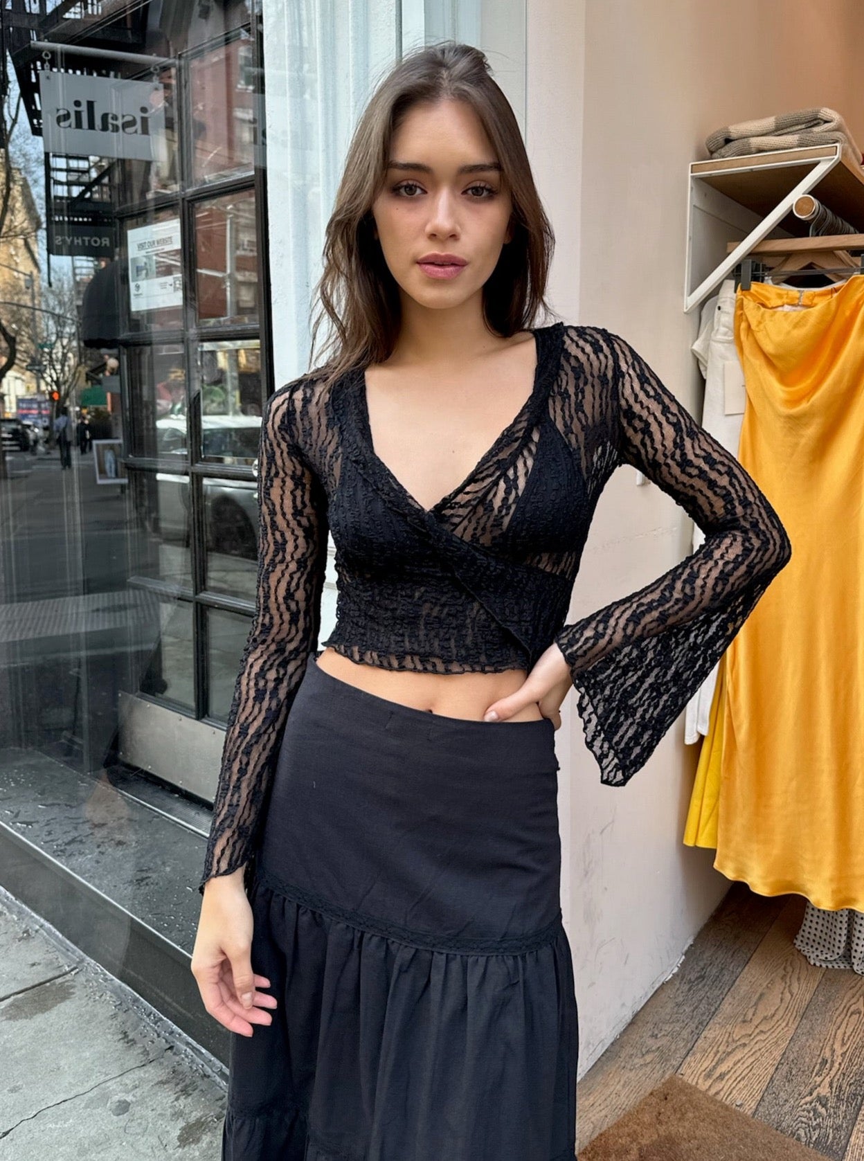 Premium Florence Lace Blouse - Ultimate Black Elegance