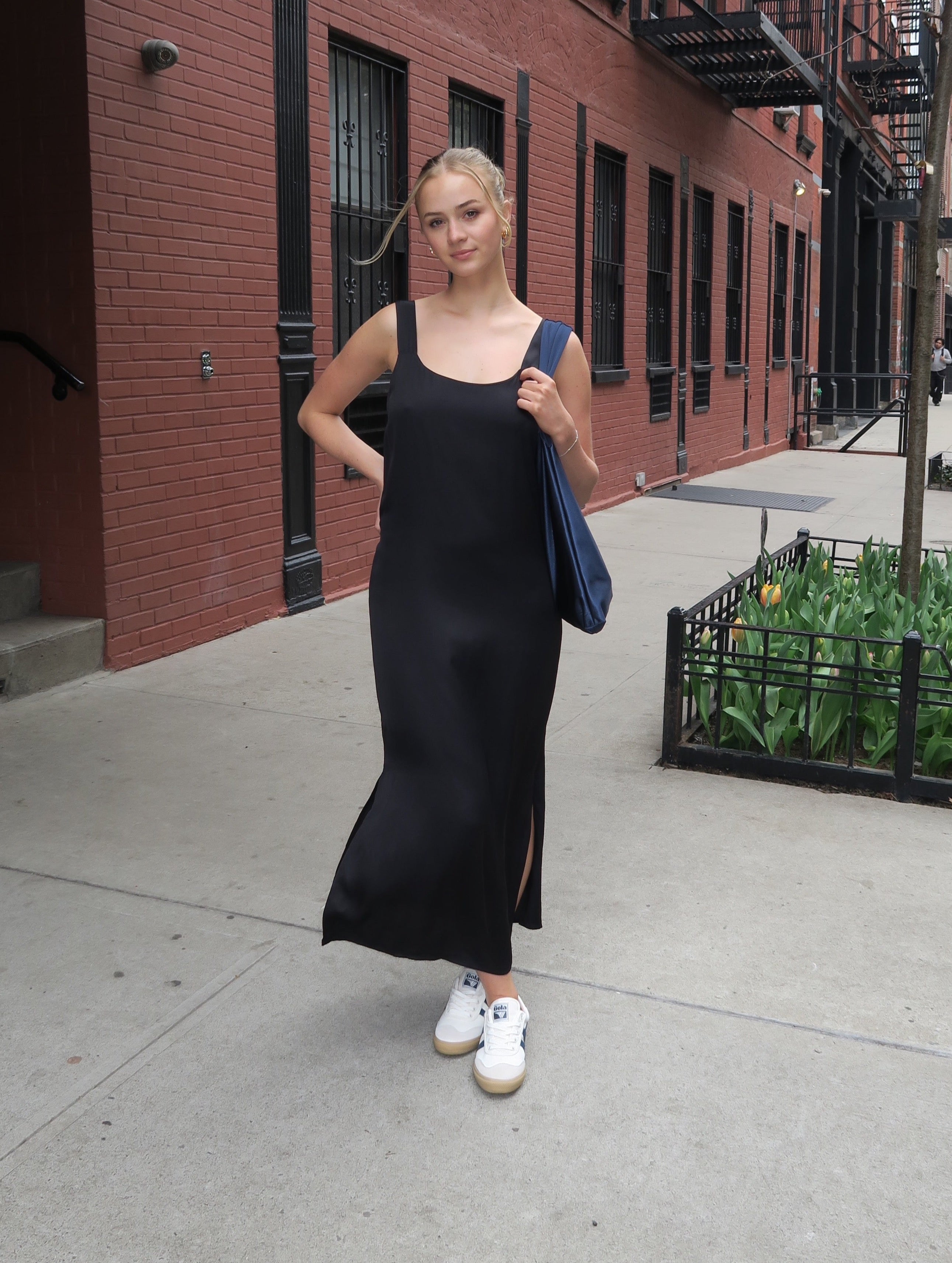 Premium Silky Cami Dress in Jet - Ultimate Comfort & Style