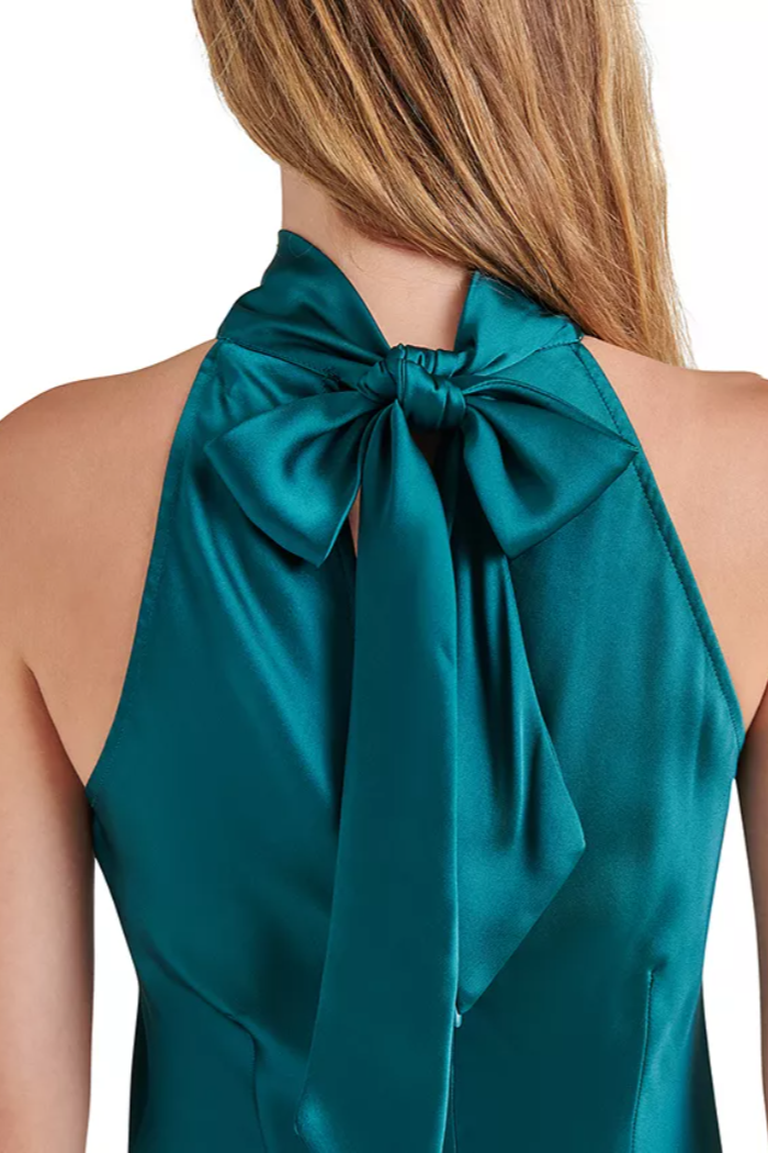 Premium Lara Satin Maxi Dress - Deep Teal | Ultimate Elegance