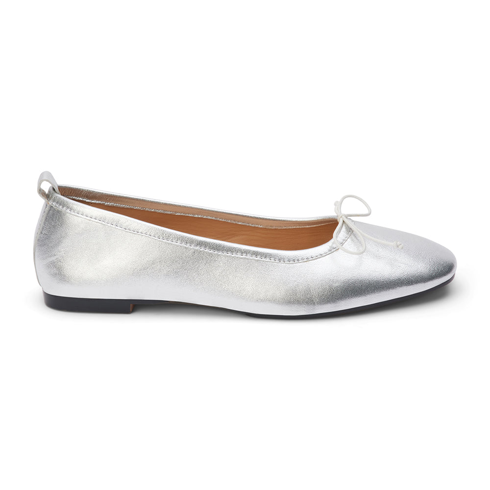 Premium Nikki Silver Ballet Flats - Ultimate Comfort & Style