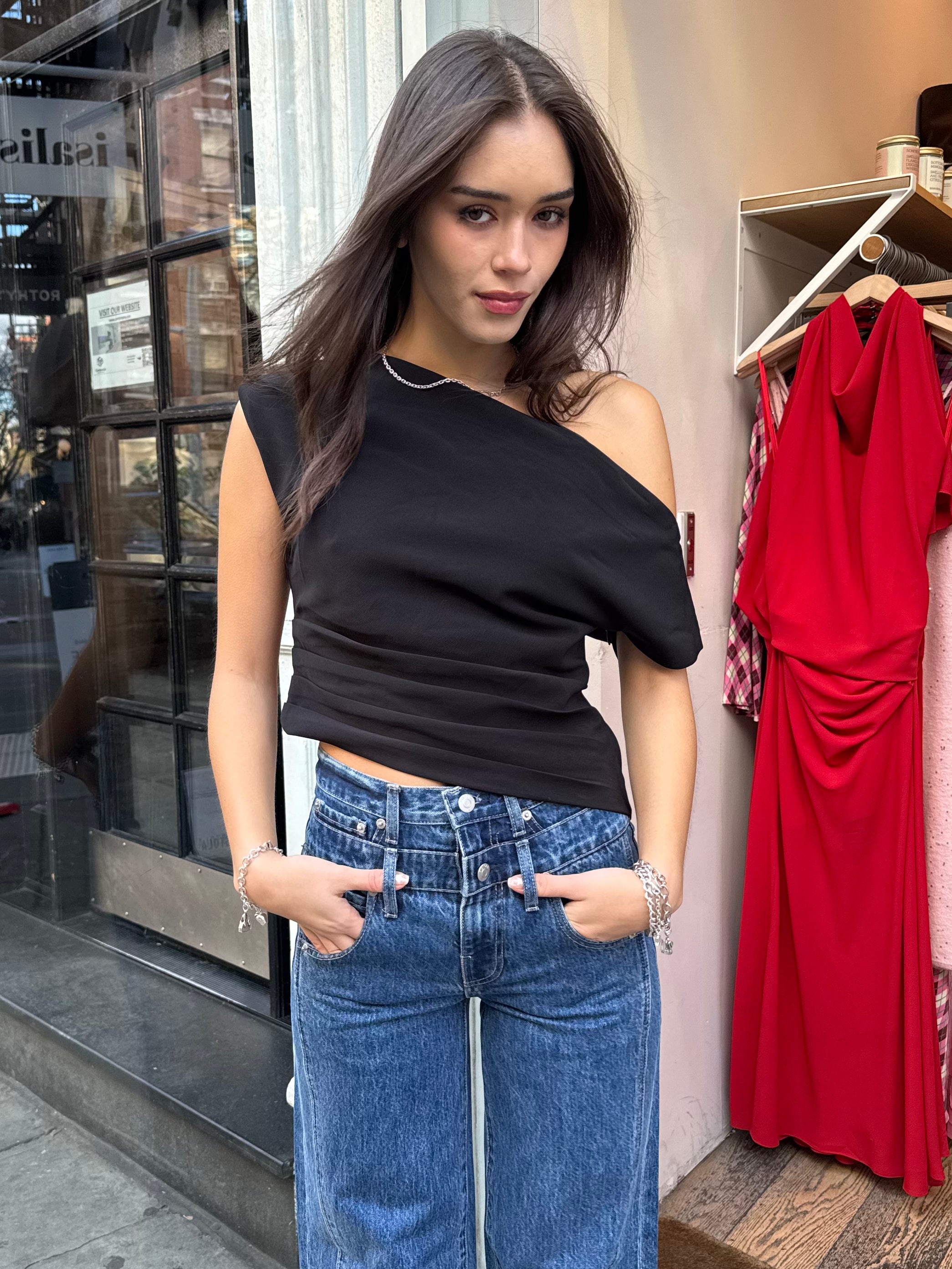 Premium Hani Top in Sleek Black