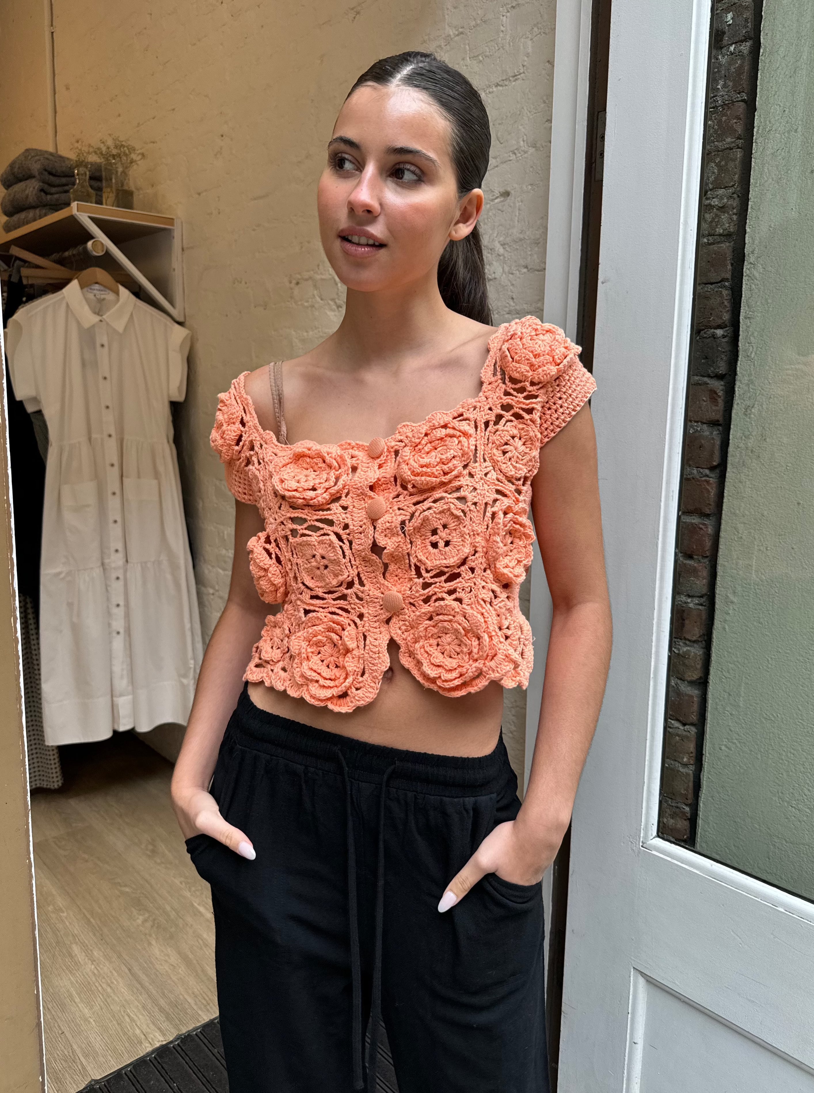 Premium Coral Crochet Top - Ultimate Summer Style