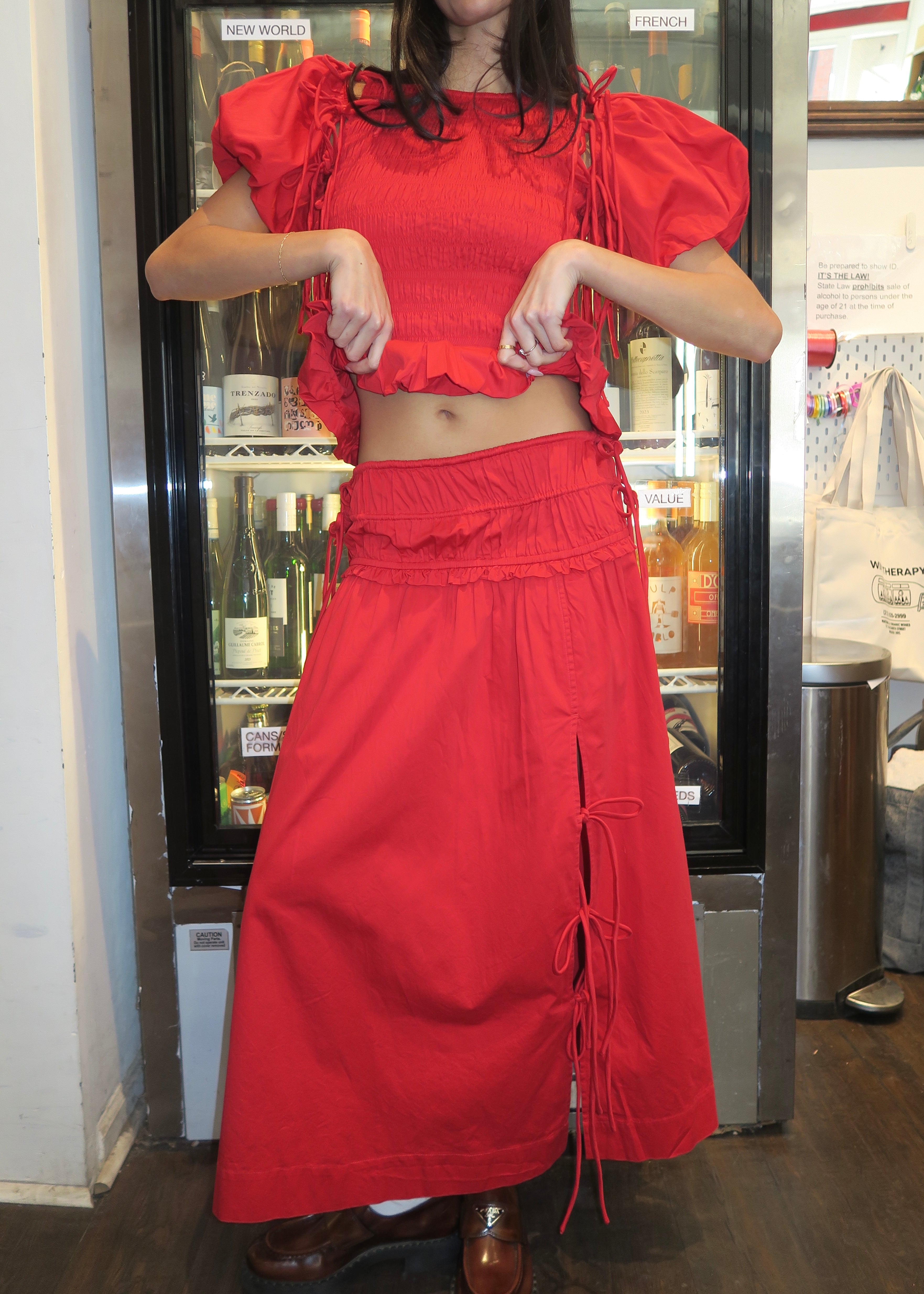 Premium Charlotte Skirt in Cherry - Ultimate Style Upgrade