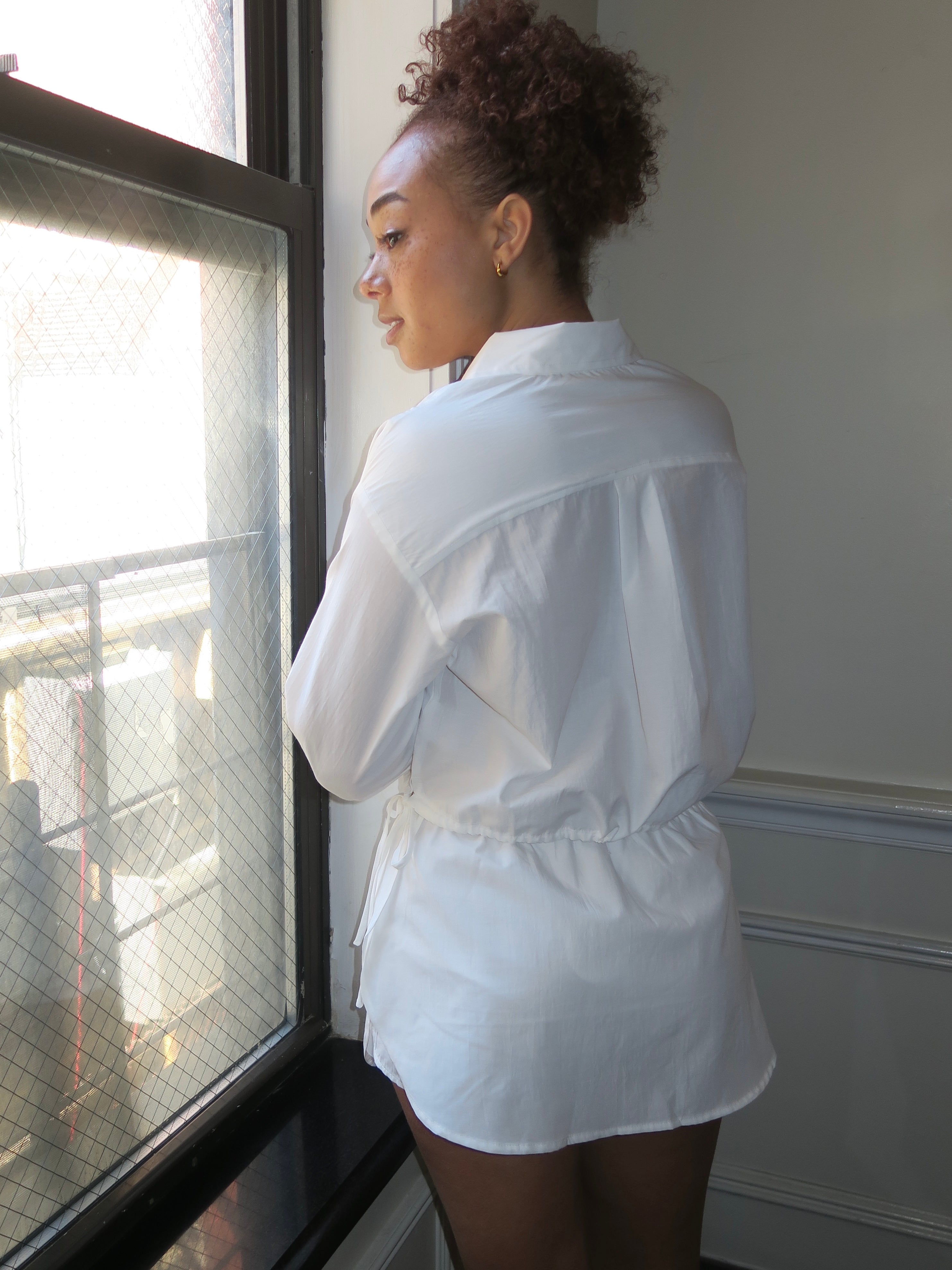 Premium Lani Drawstring Mini Skort - Off-White | Ultimate Summer Style