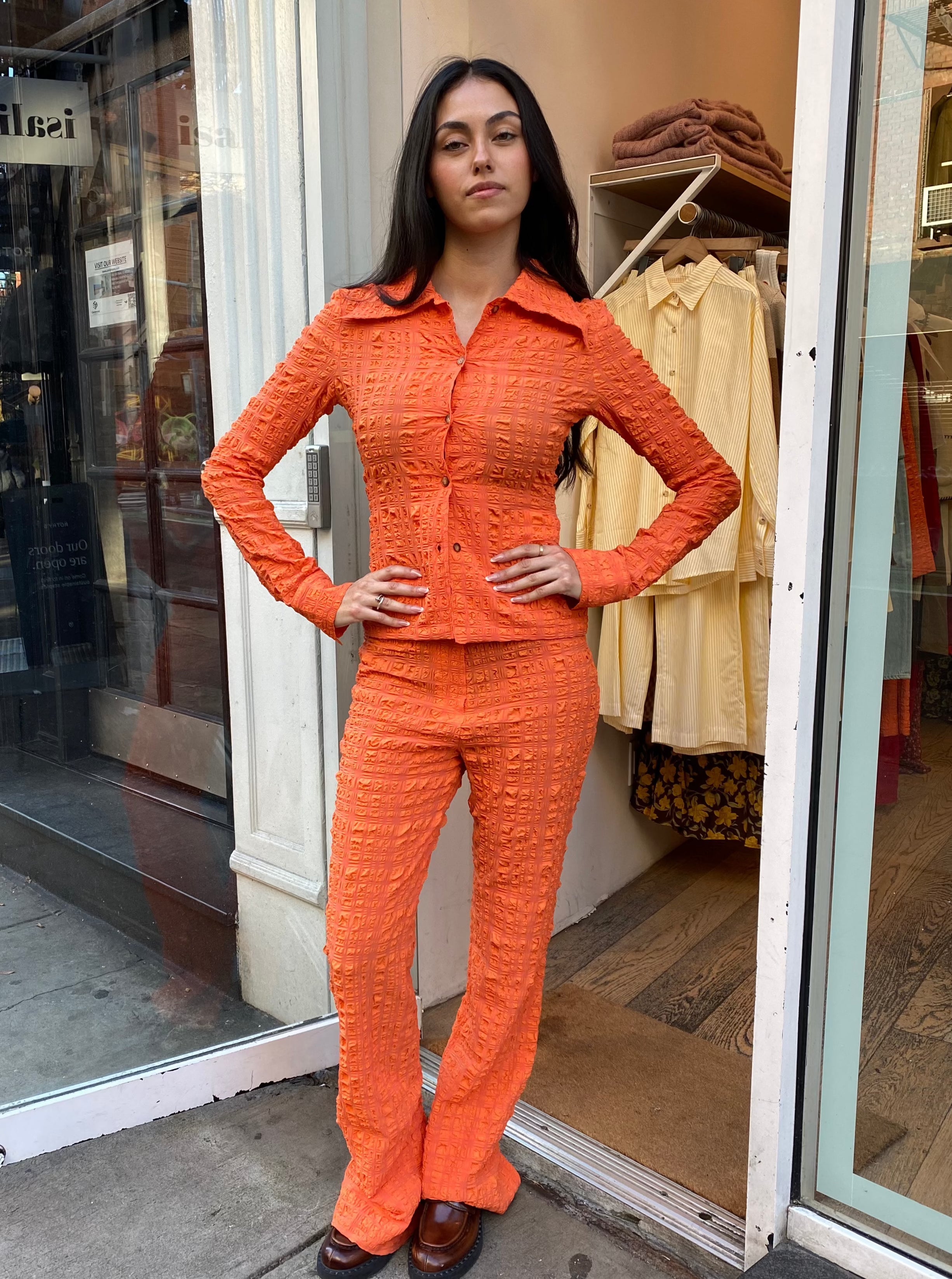 Premium Juna Pants in Sunset Orange - Ultimate Comfort & Style