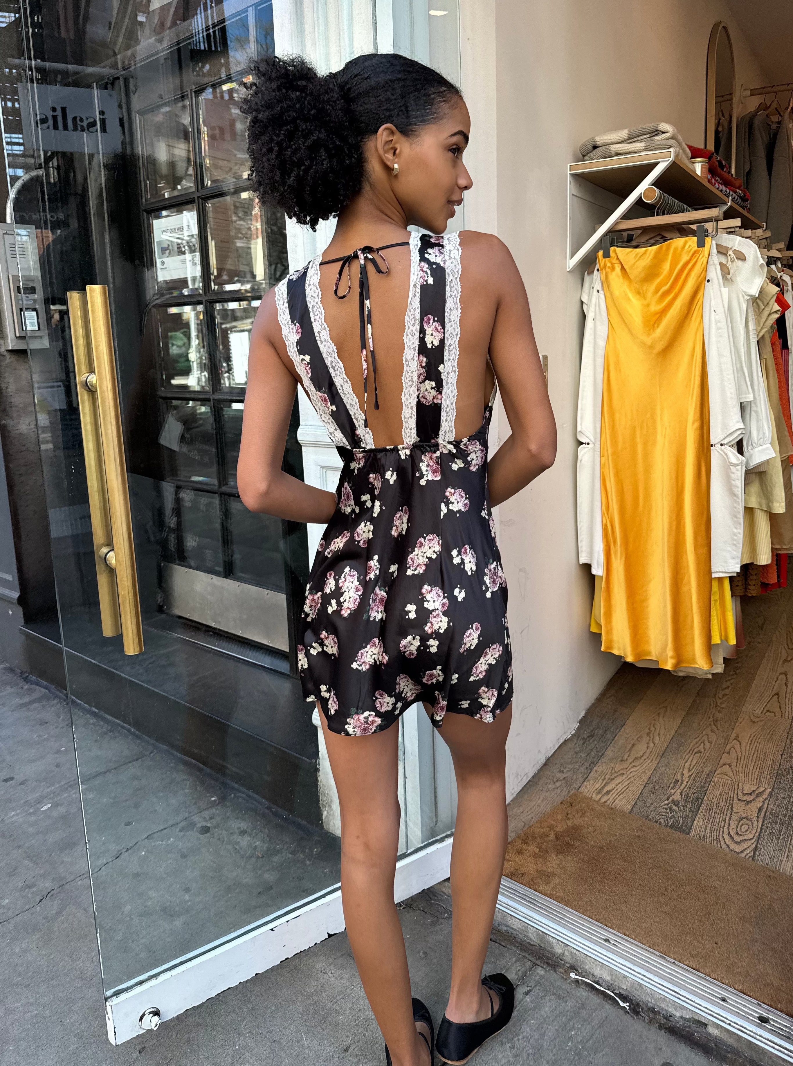 Premium Ruth Mini Dress in Black Floral – Ultimate Style Upgrade