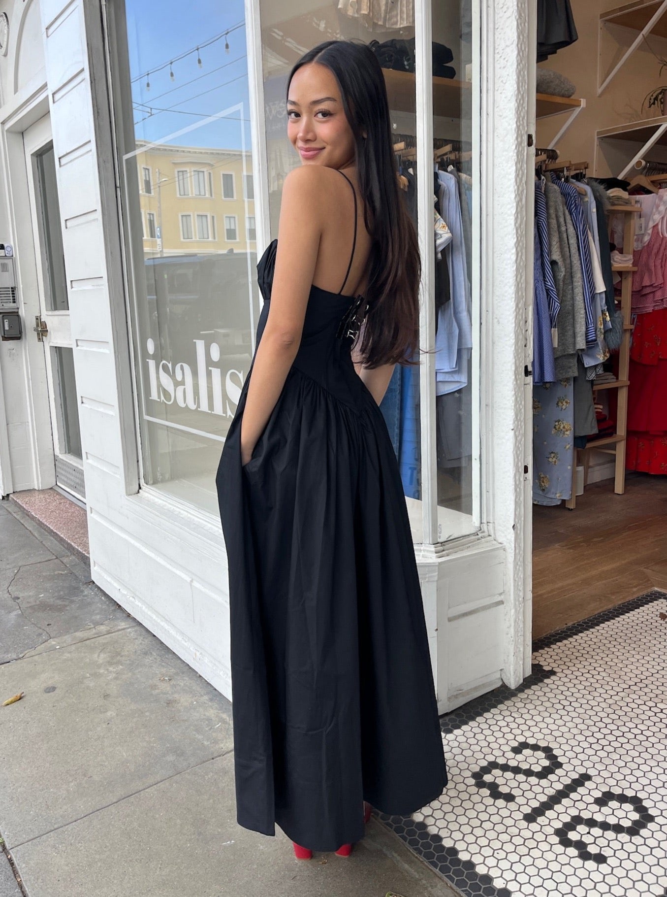 Premium Carmine Dress in Jet Black - Ultimate Elegance