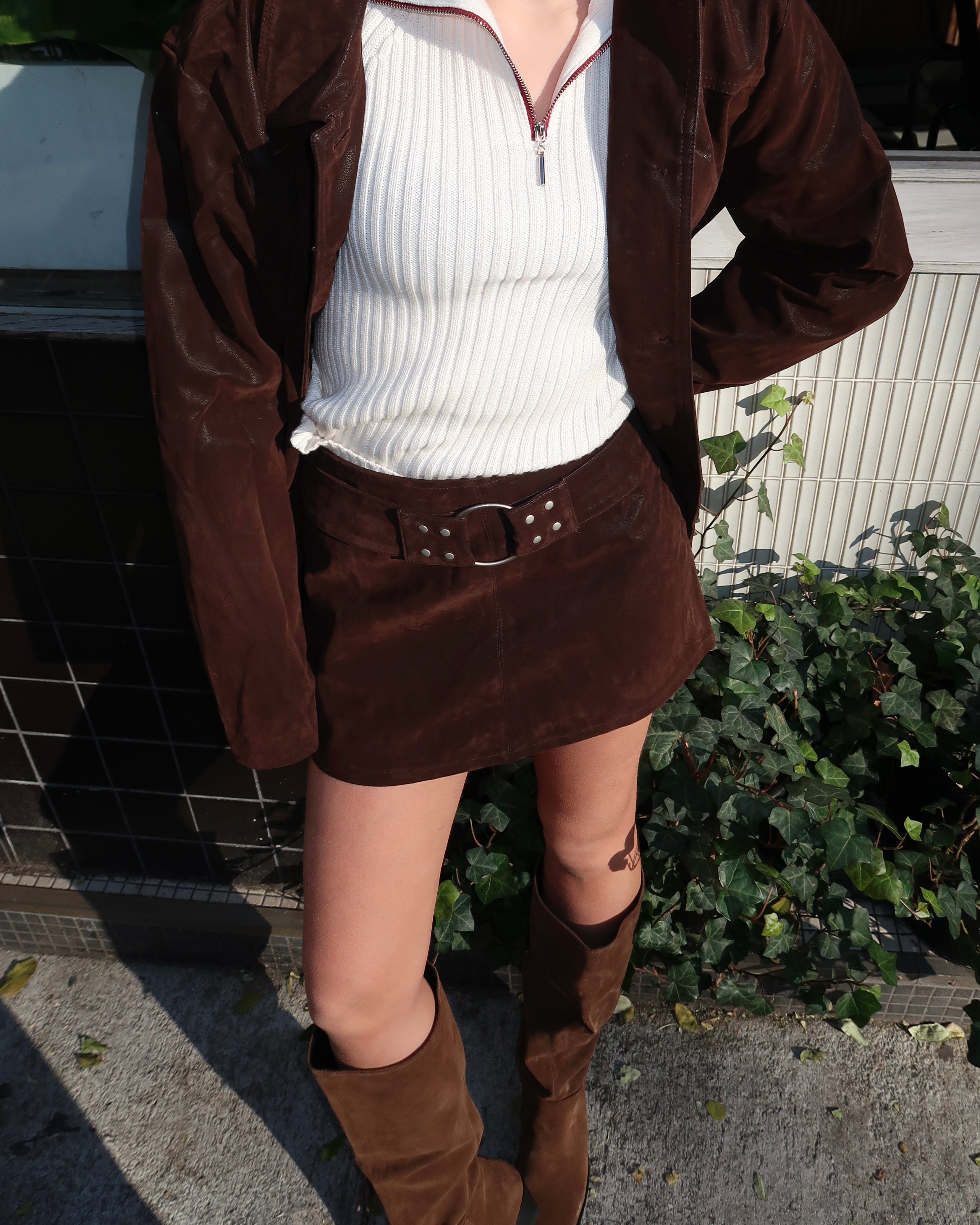Premium Mira Belted Mini Skort - Ultimate Brown Style