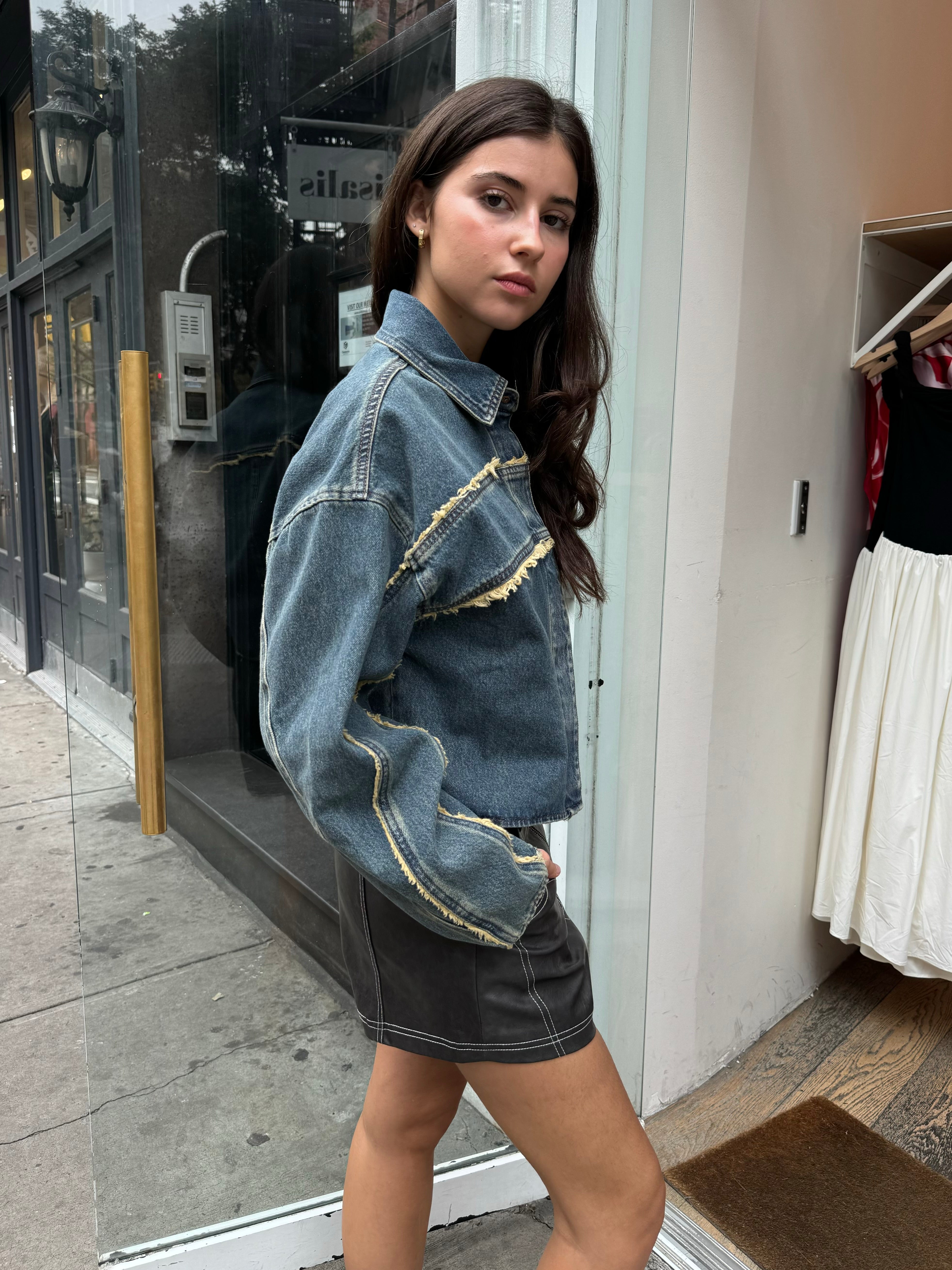 Premium Vintage Blue River Denim Jacket