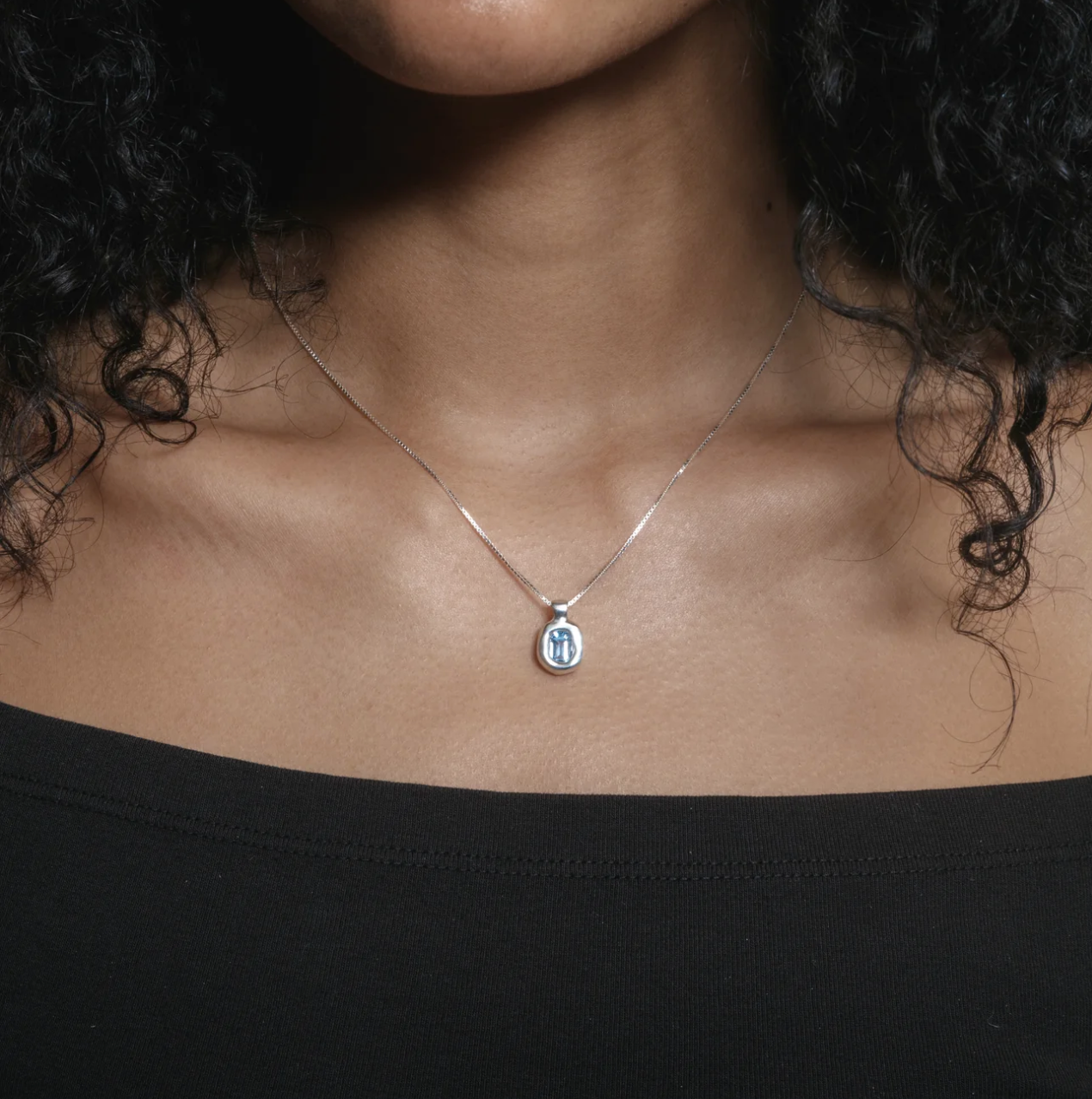 Premium Freya Aquamarine Silver Necklace – Elegant & Timeless