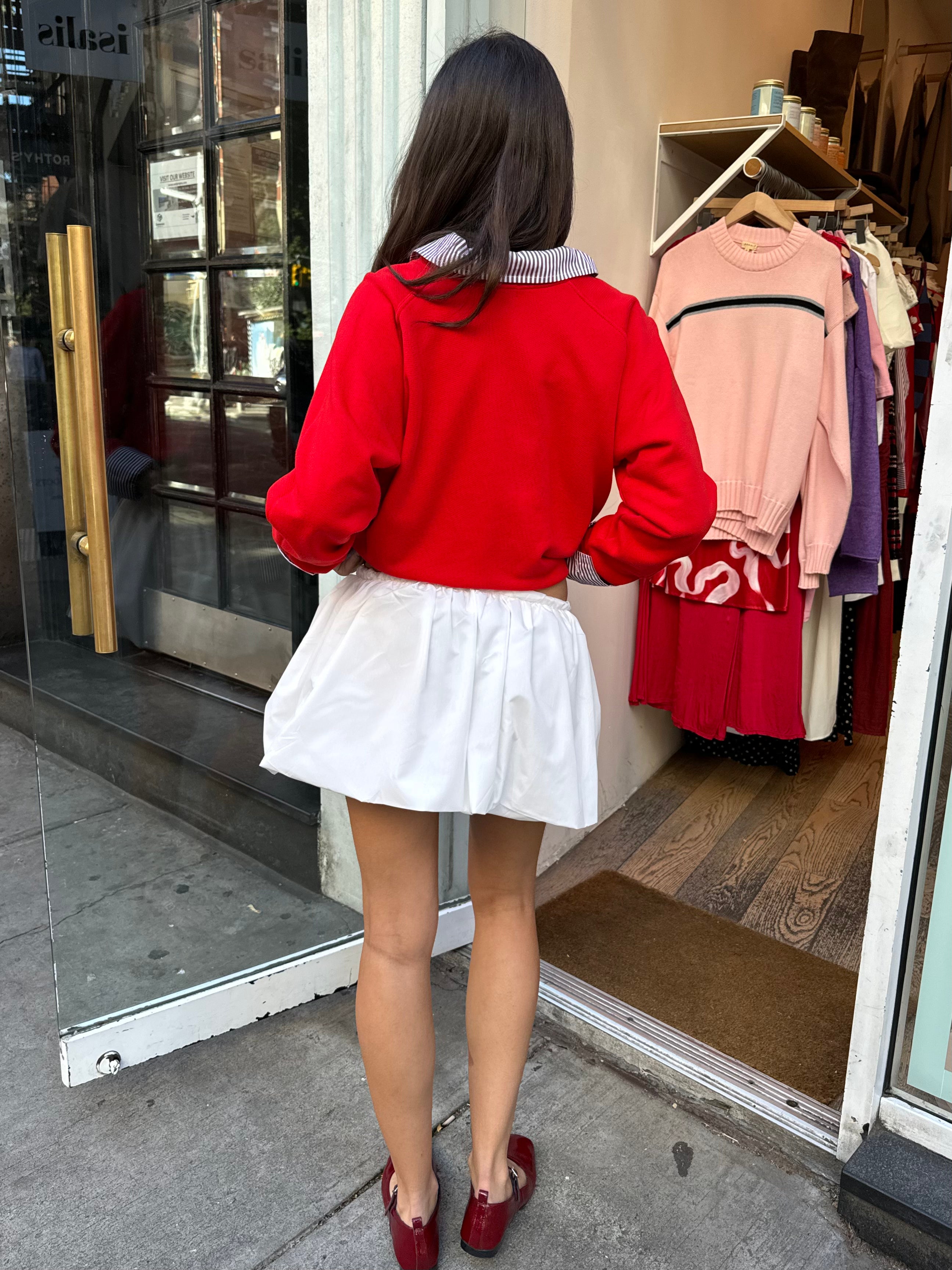 Ultimate Ester Bubble Mini Skirt - White