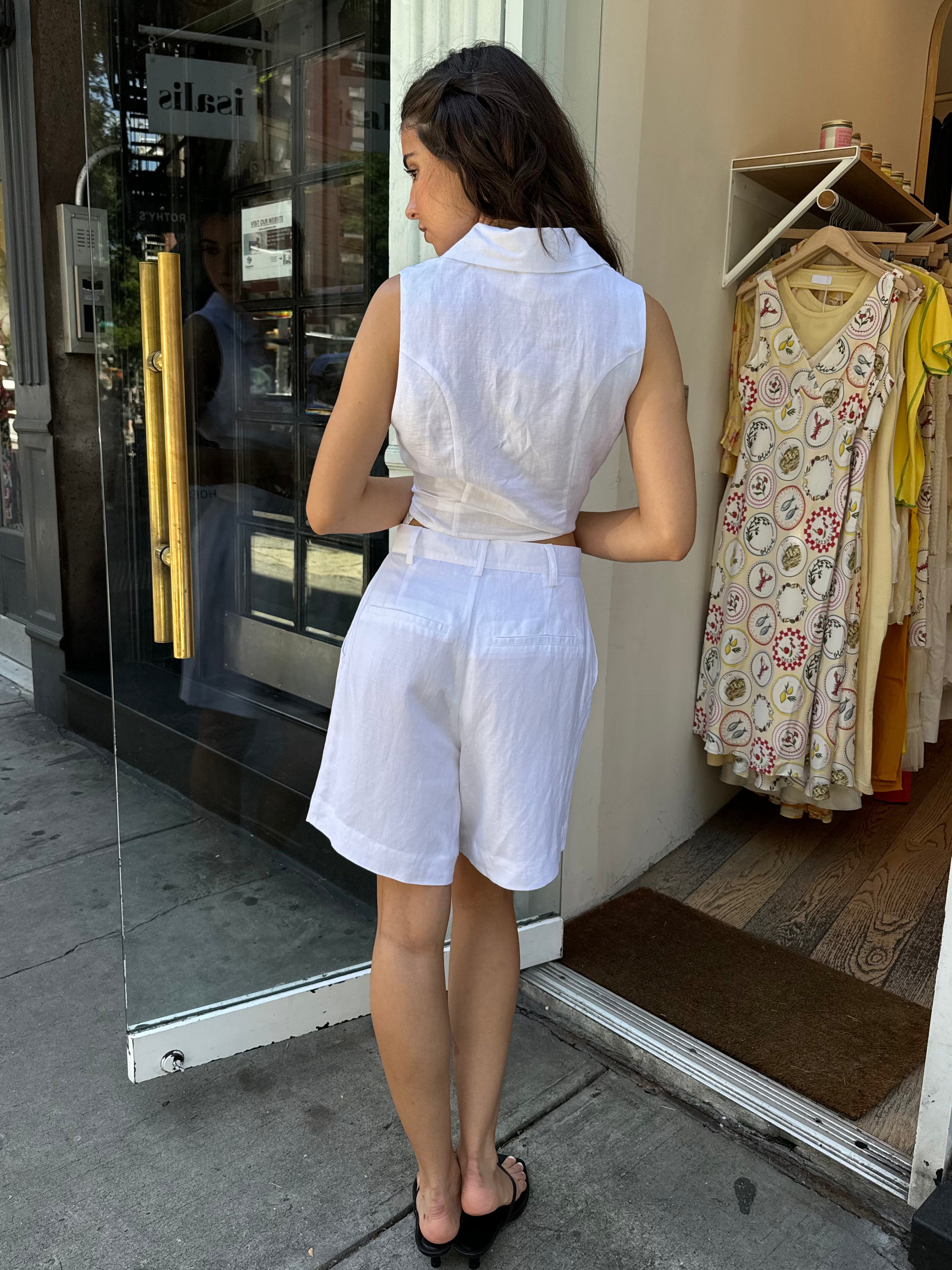 Premium Horizon Linen Shorts in White - Ultimate Summer Style