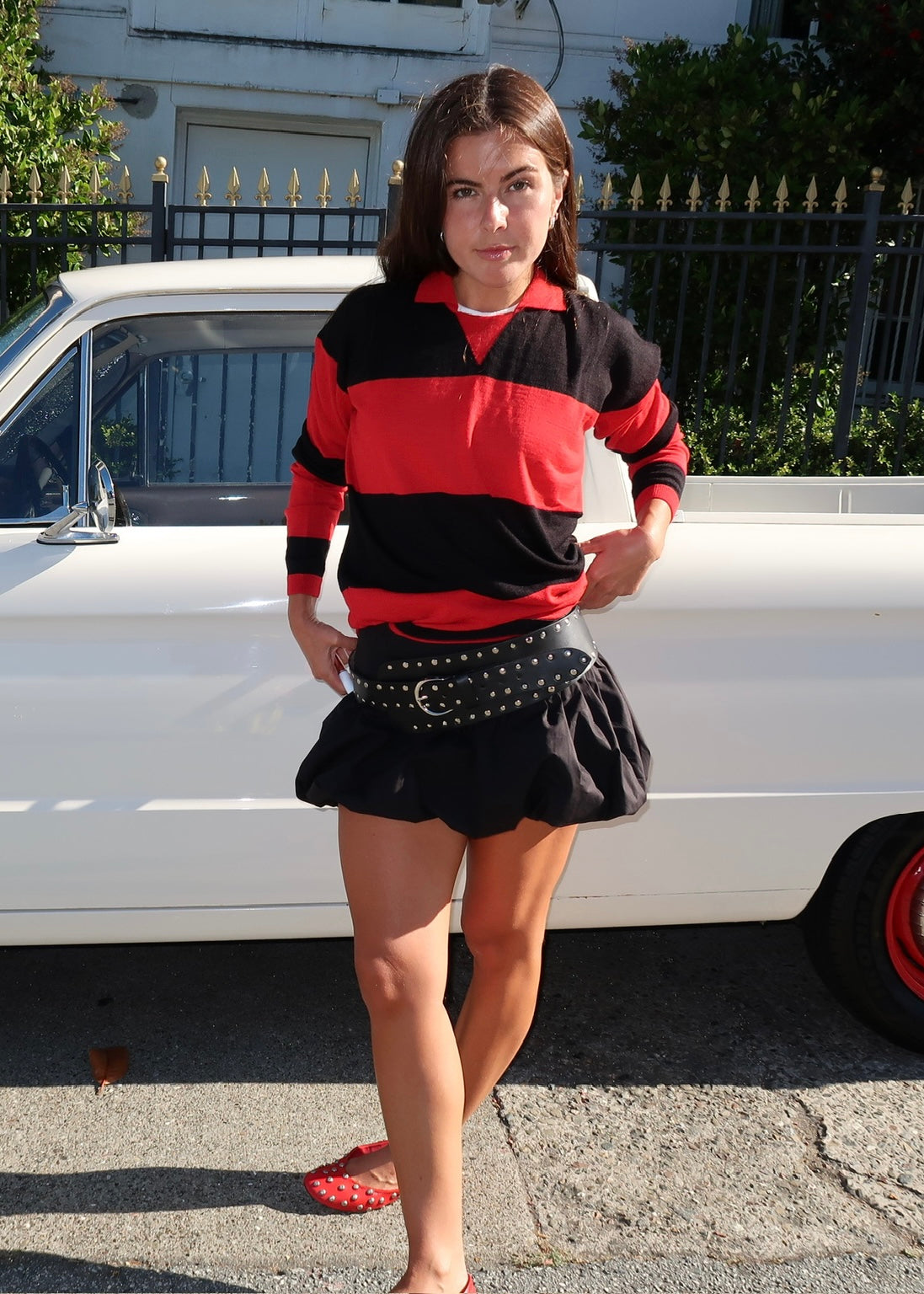 Premium Jess Polo: Red/Black Blend for Ultimate Style