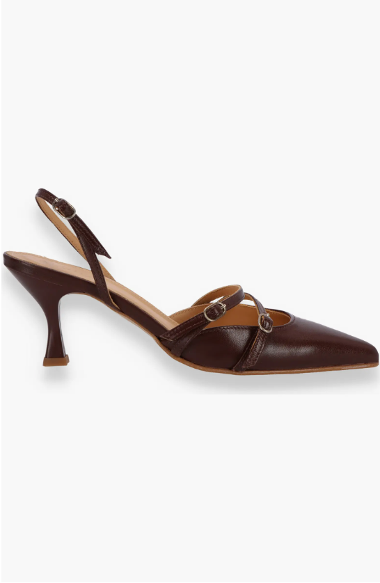 Premium Joelle Onix Brown Leather Pumps - Ultimate Style & Comfort
