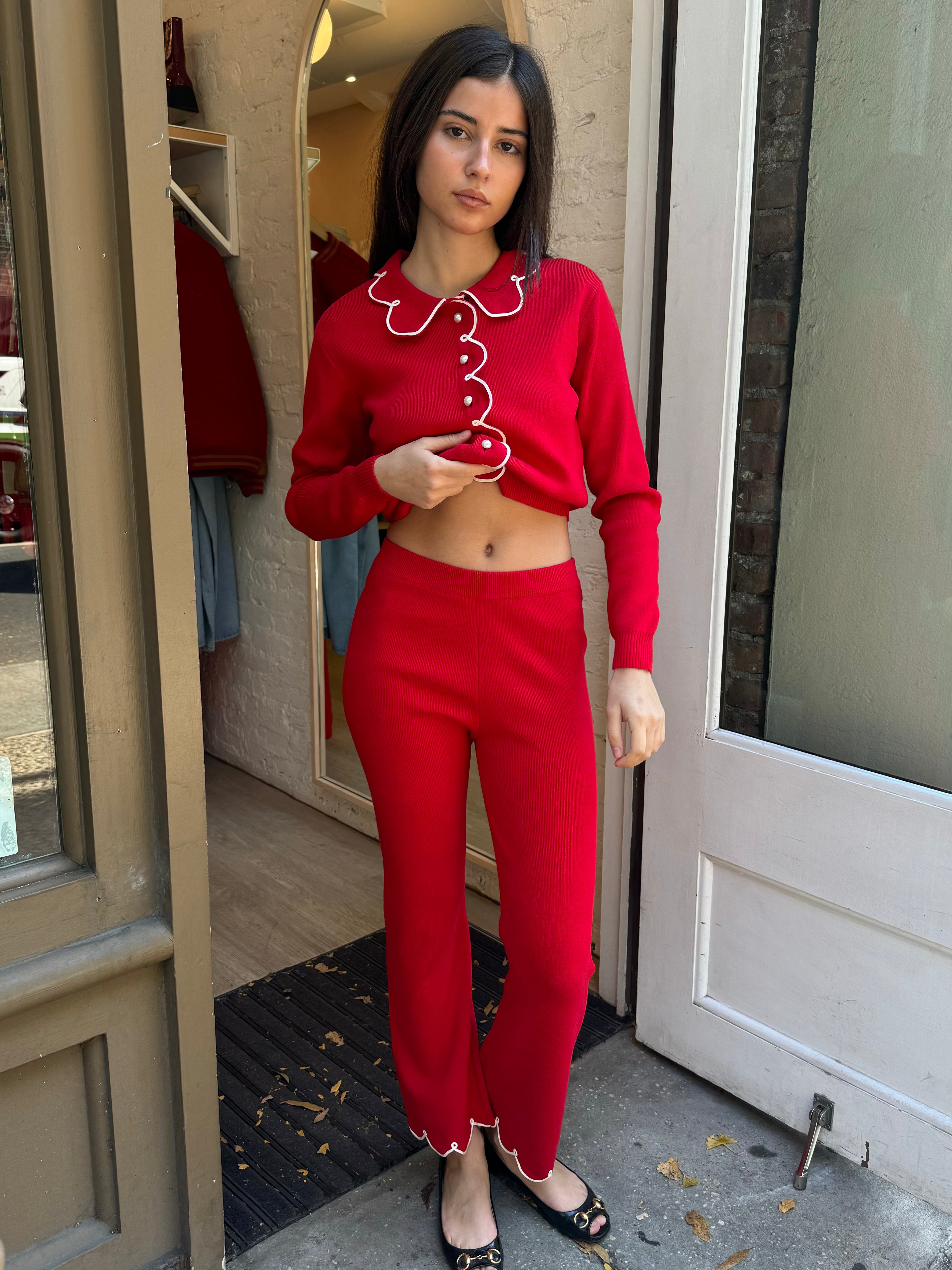 Premium Cupcake Pant in Vibrant Red