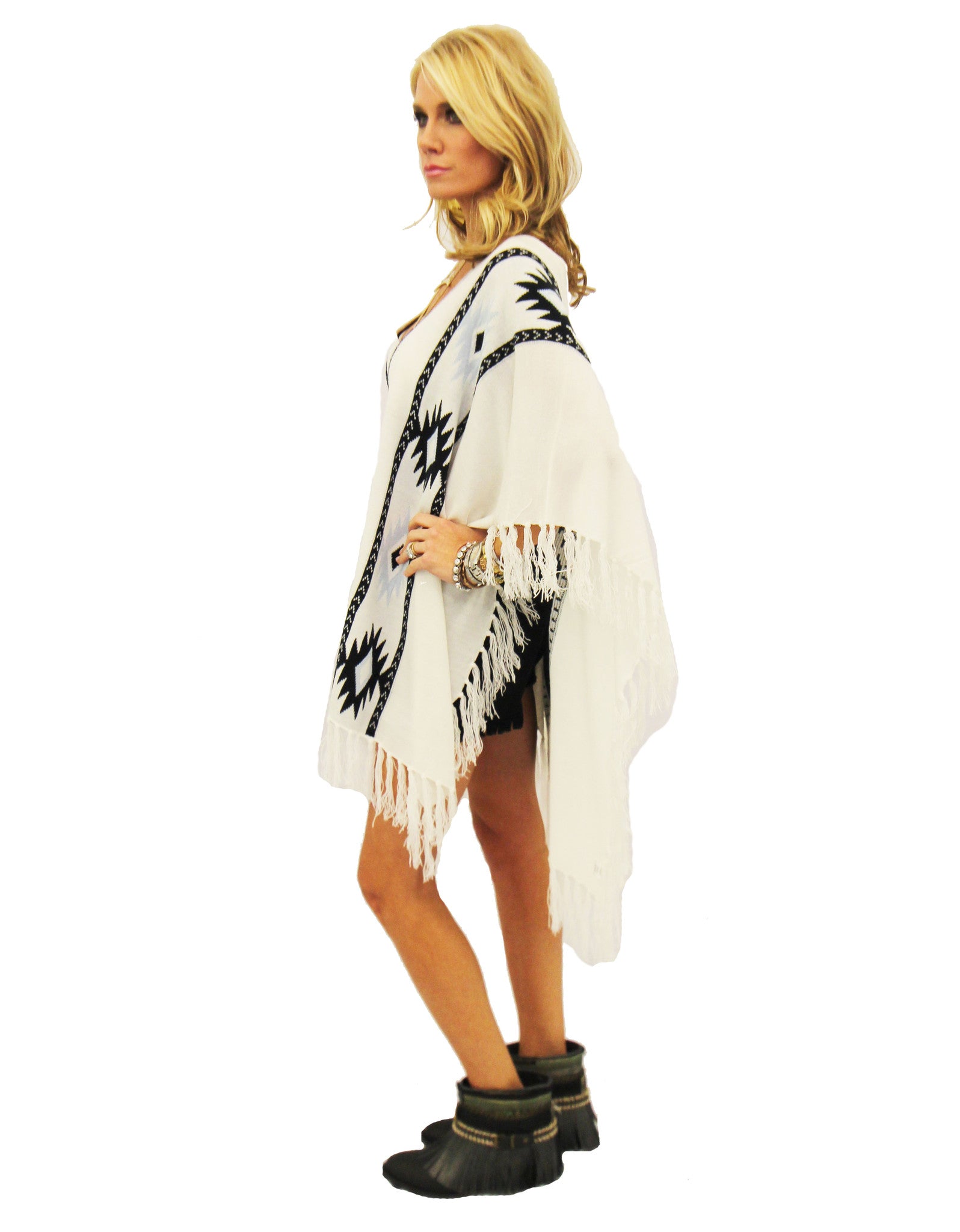 Premium Baja Fringe Poncho - Morning Star | Show Me Your Mumu