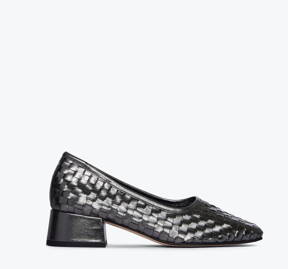 Jayla Premium Woven Heel - Gunmetal Edition