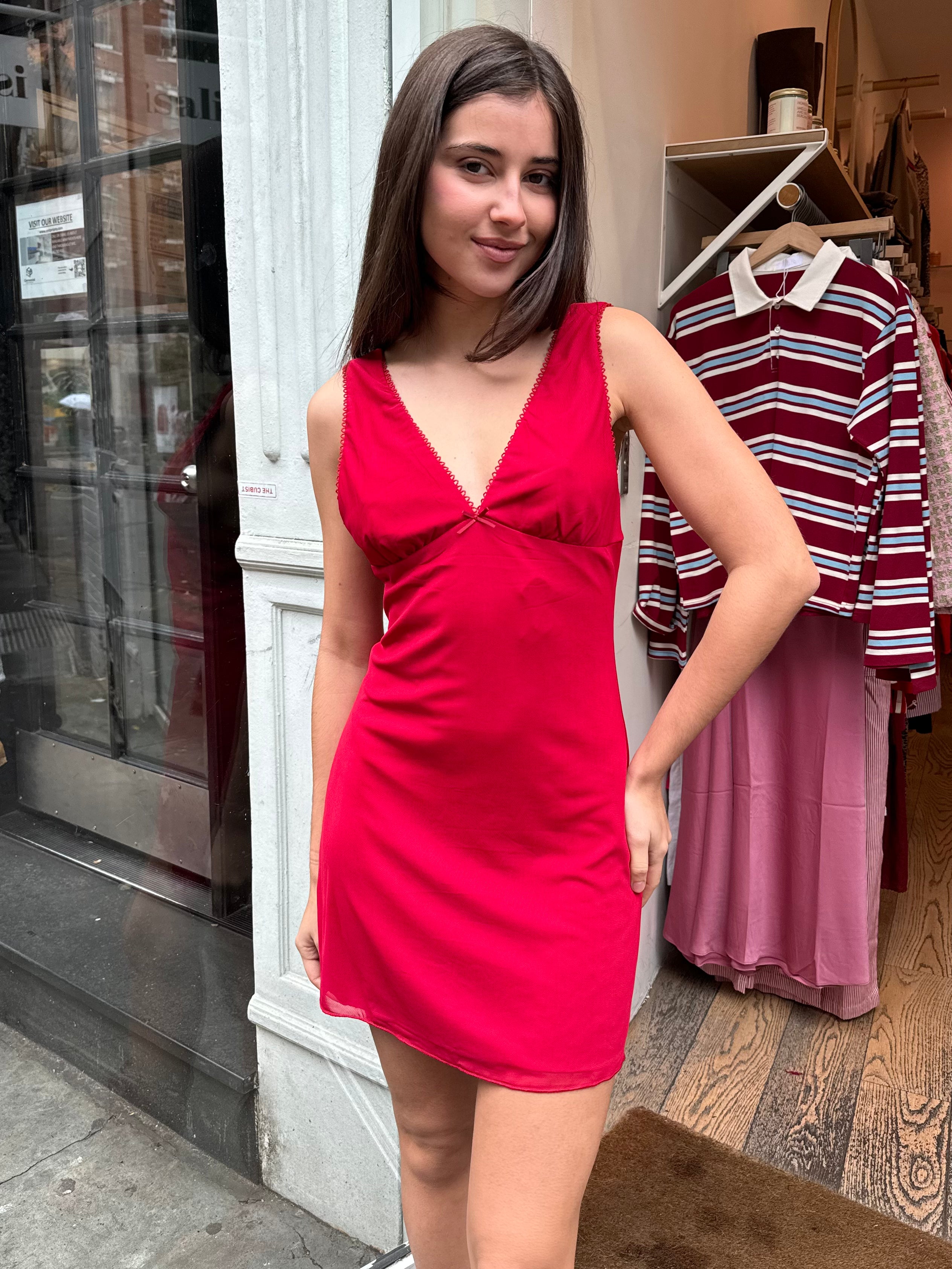 Premium Crimson Haswell Mini Dress - Ultimate Style & Comfort