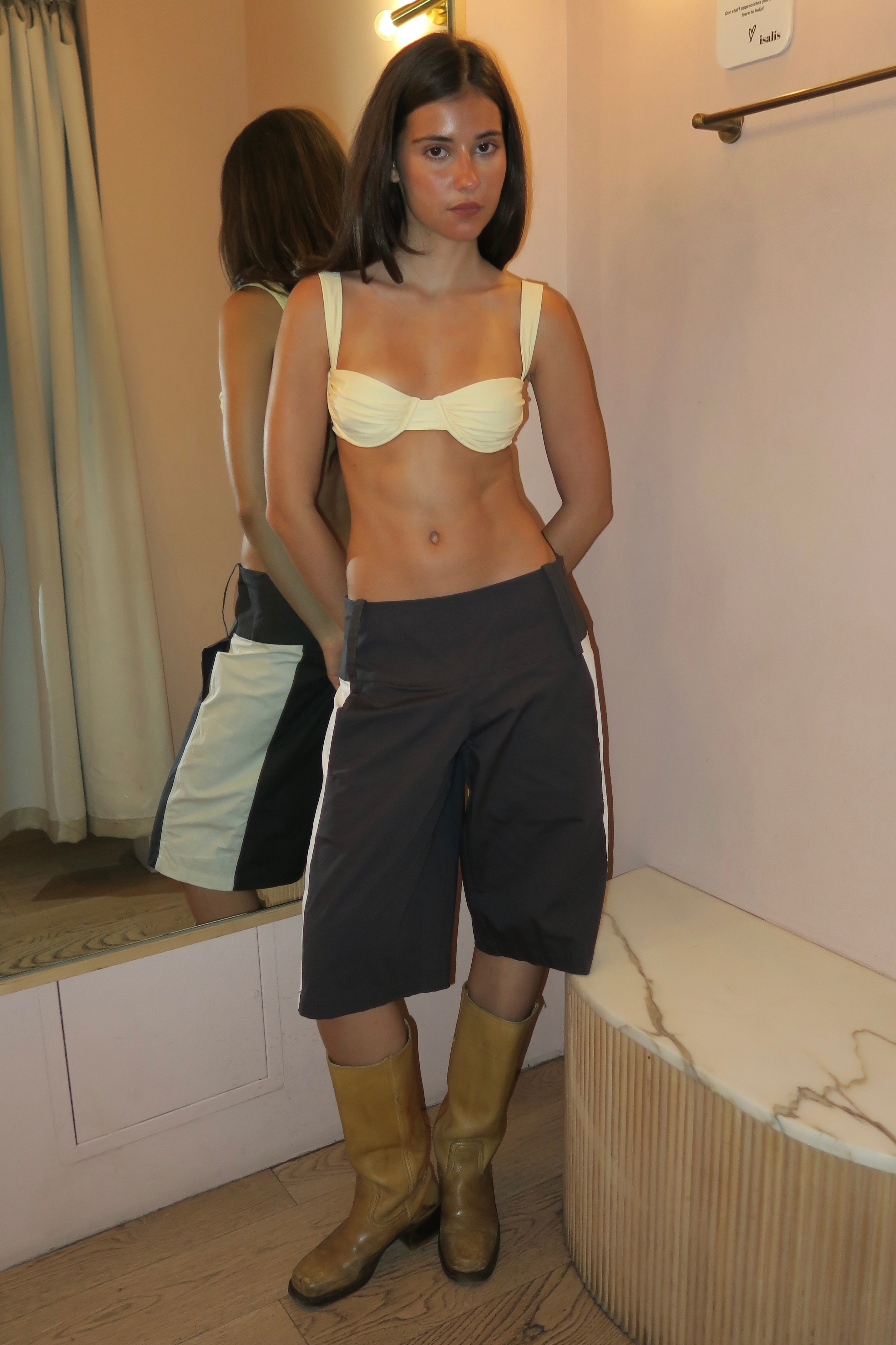Premium Paneles Shorts - Charcoal Stripe