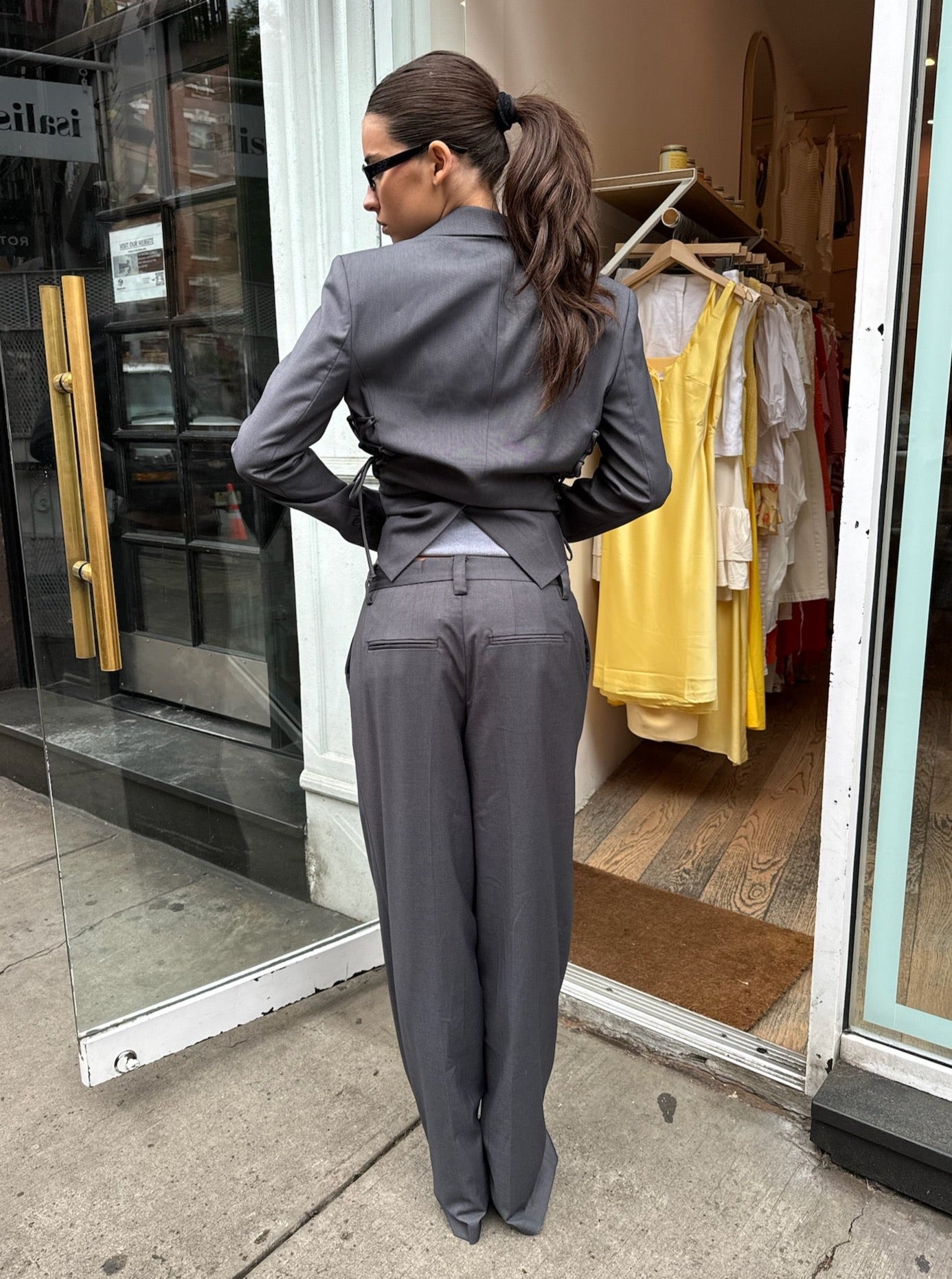 Premium Athalia Stone Grey Trousers - Ultimate Comfort & Style
