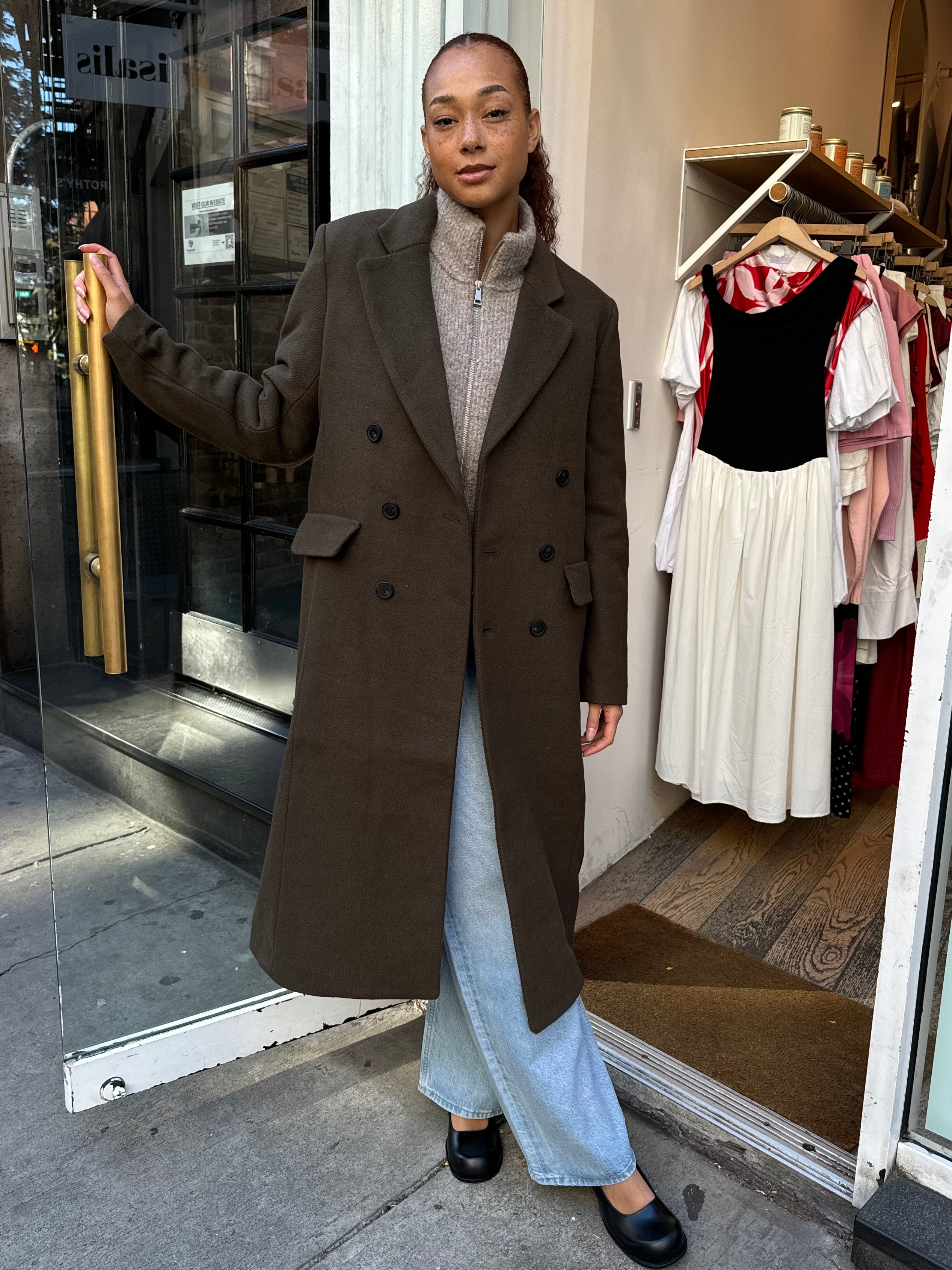 Premium Prescott Wool Coat in Caper - Ultimate Warmth & Style