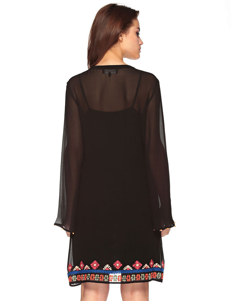 Premium Hemant & Nandita Aztec Silk Tunic Dress