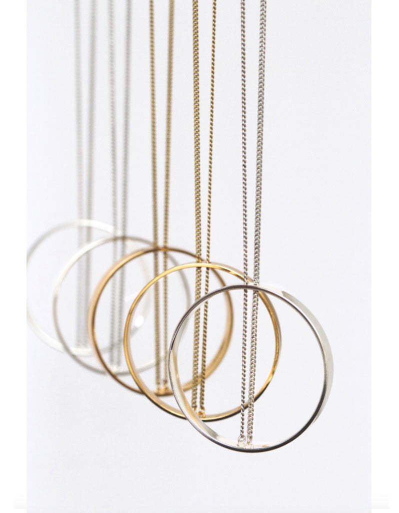 Premium Jenny Bird Halo Pendant Necklace in Gold