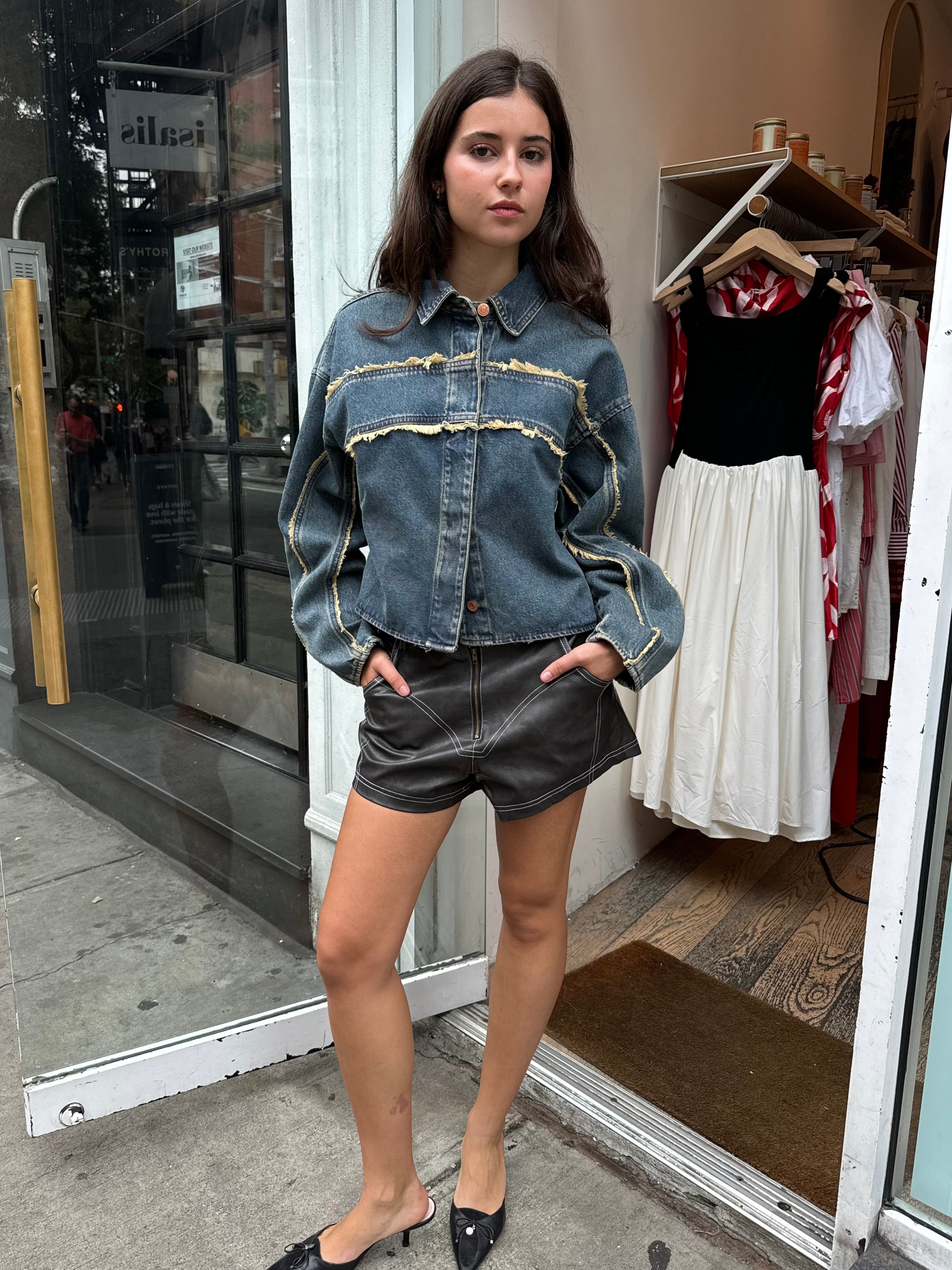 Premium Vintage Blue River Denim Jacket