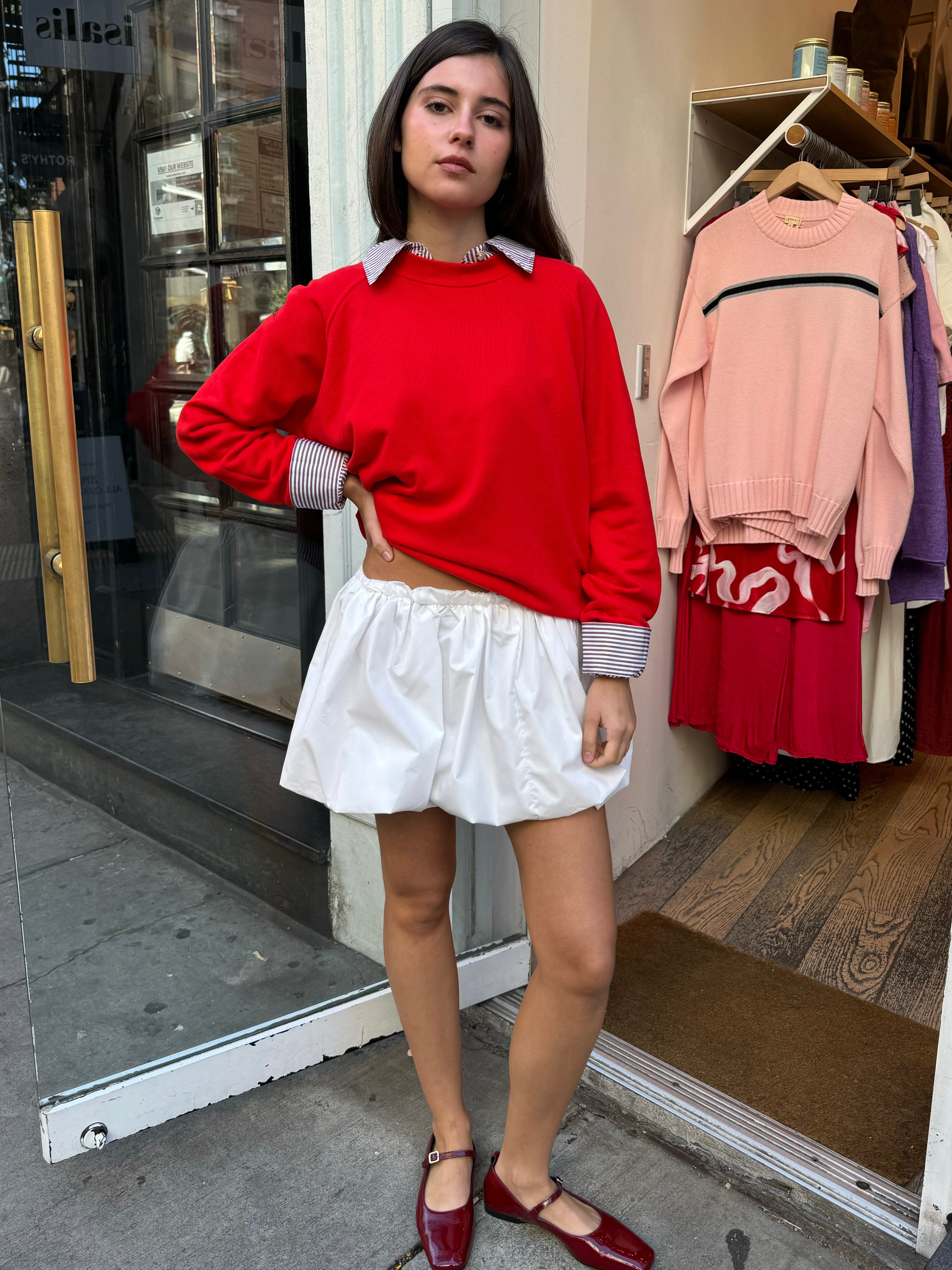 Ultimate Ester Bubble Mini Skirt - White