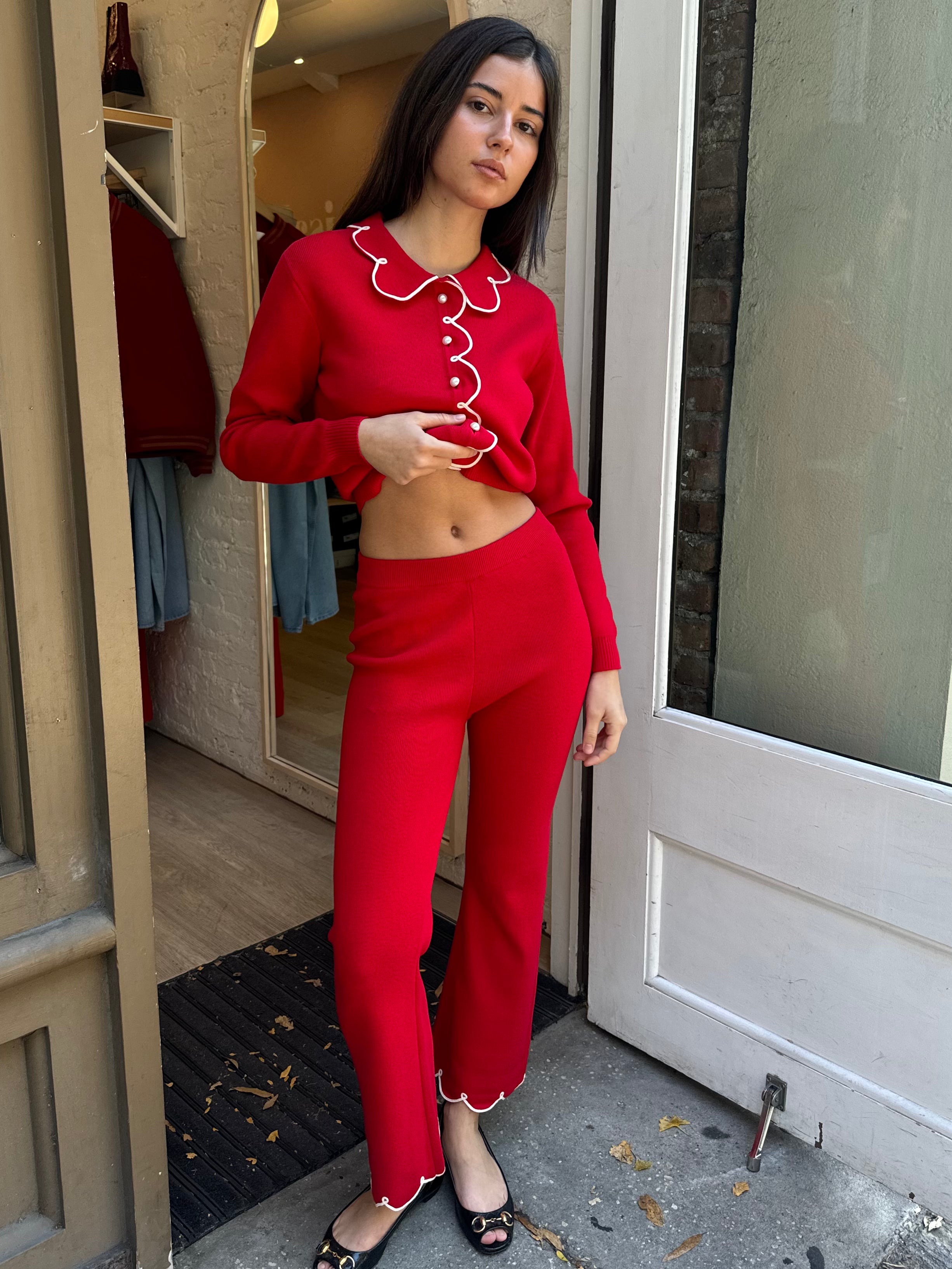 Premium Cupcake Pant in Vibrant Red