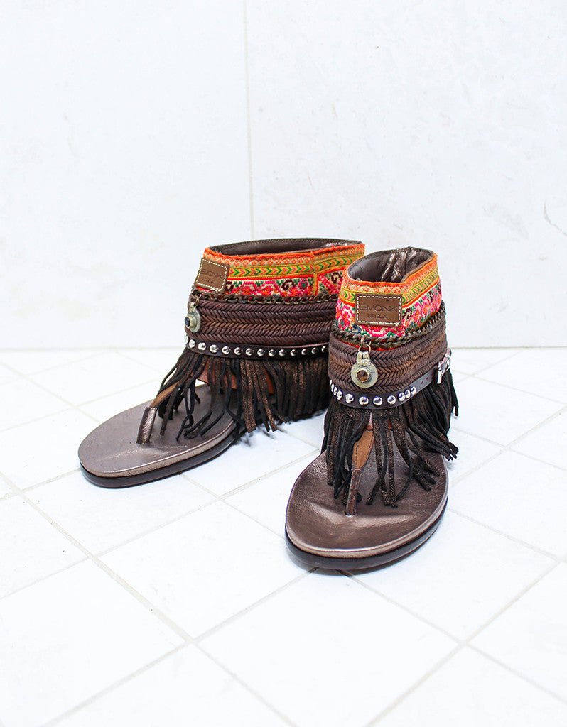 Premium Handmade Boho Sandals in Brown | Size 41 | Exclusive Design