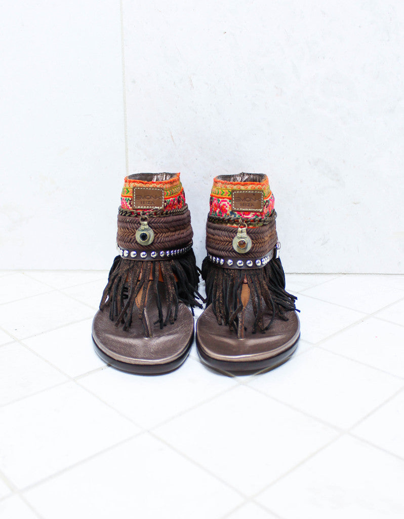 Premium Handmade Boho Sandals in Brown | Size 41 | Exclusive Design