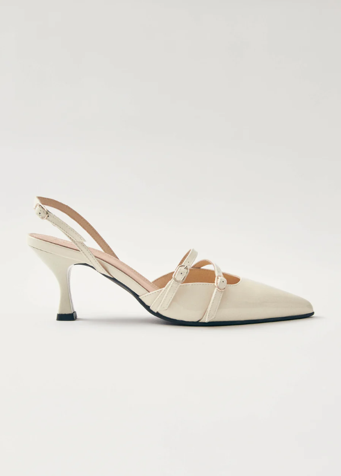 Joelle Onix Premium Cream Leather Pumps - Ultimate Comfort & Style