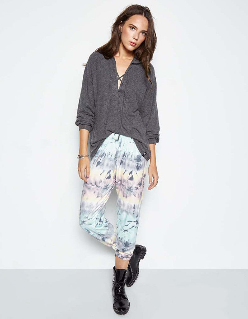 Premium Michael Lauren Nate Crop Sweatpant - Caribbean Print