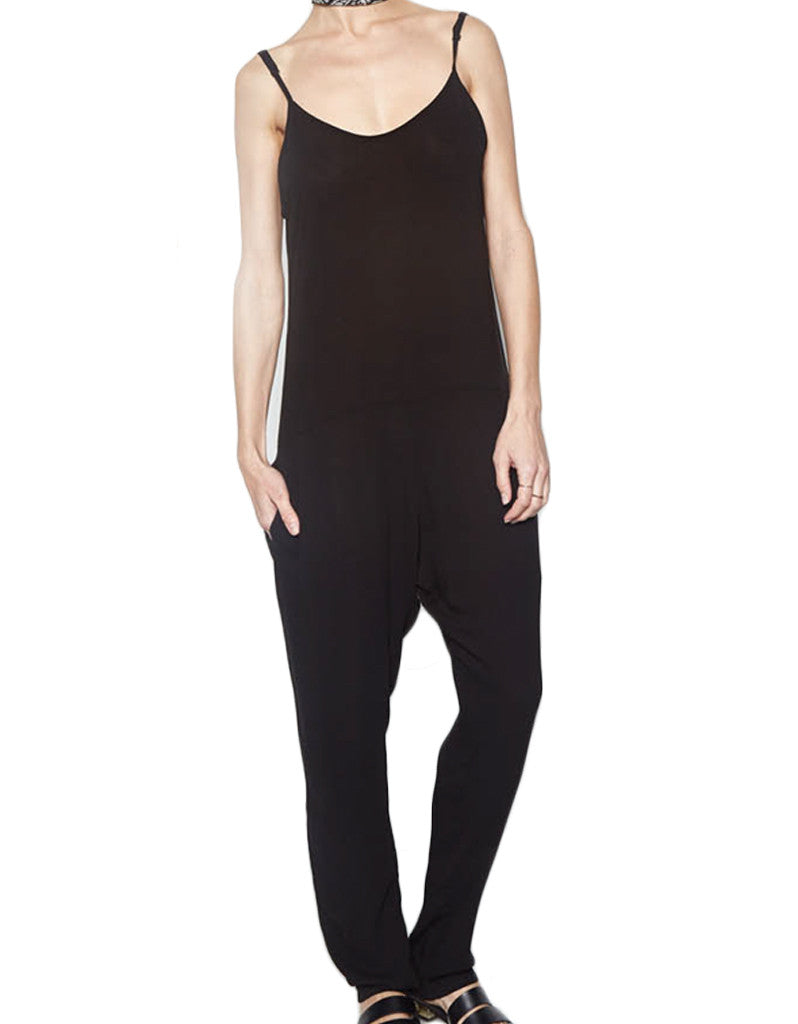 Michael Lauren Premium Dre Tank Pant Romper - Ultimate Black Edition