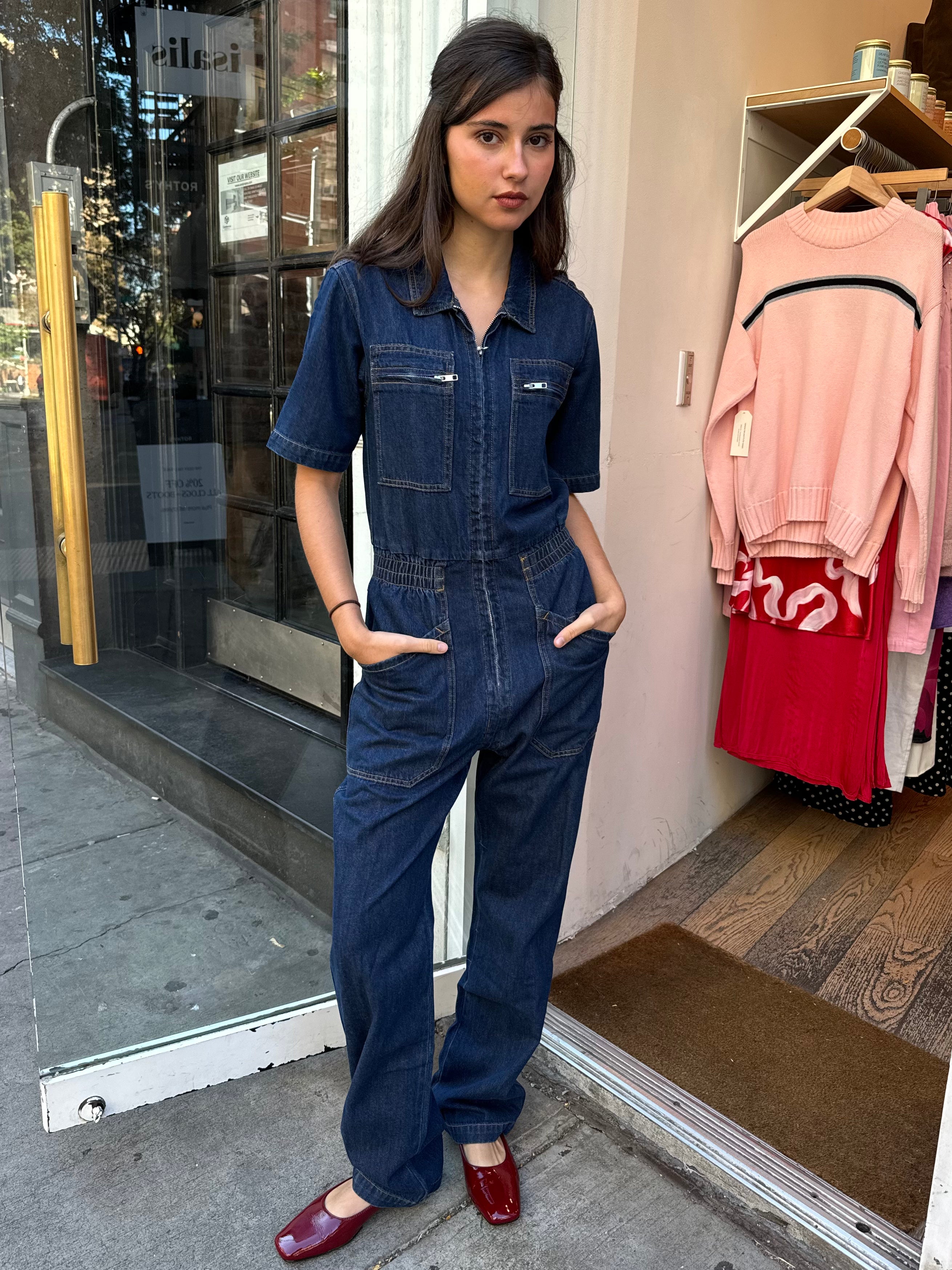 Premium Danny SS Boilersuit - Indigo Blue Ultimate Comfort