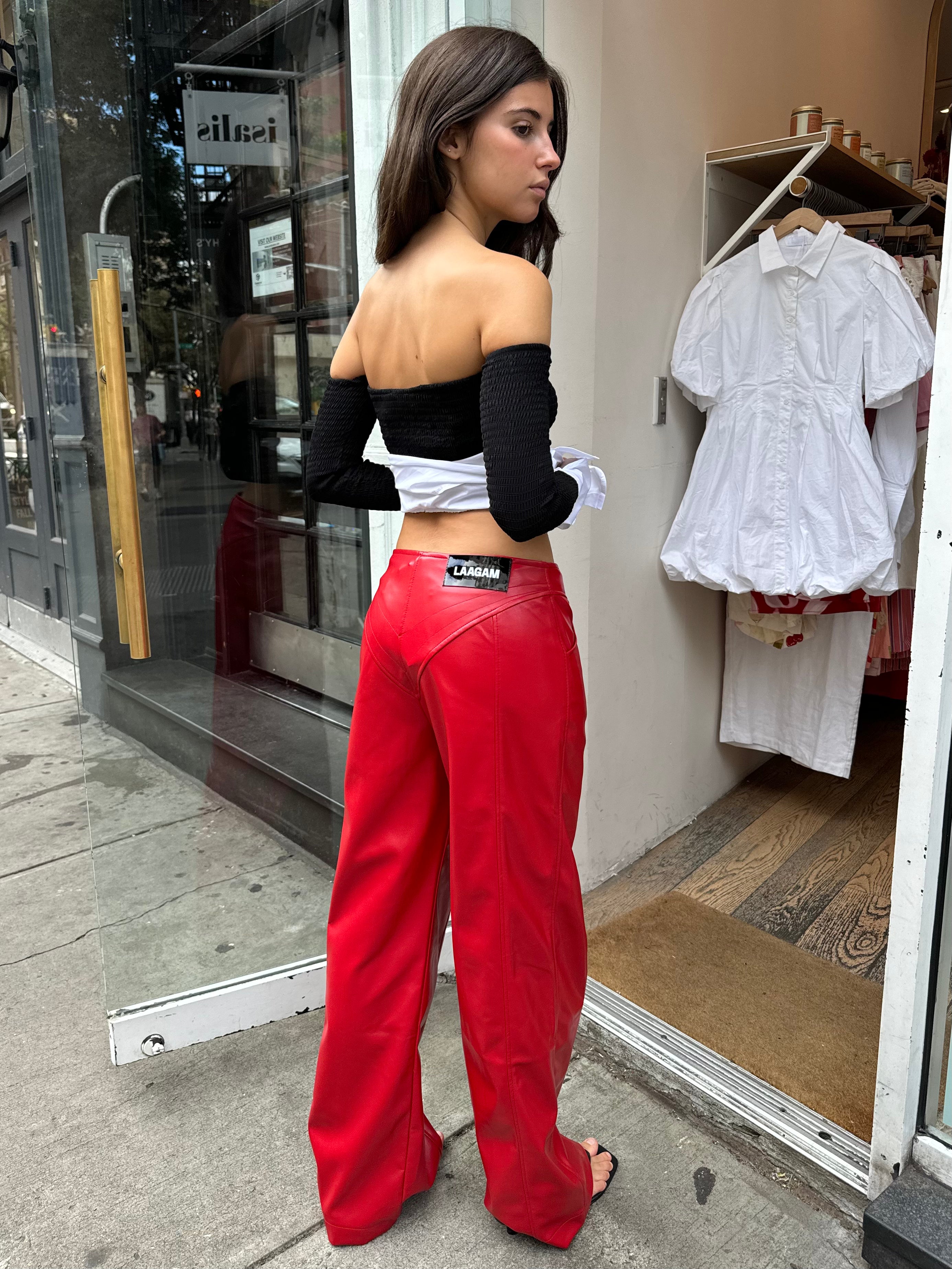 Premium Phoenix Red Faux Leather Pants - Ultimate Style Upgrade