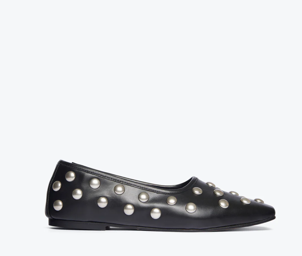 Premium Jessie Studded Leather Flats